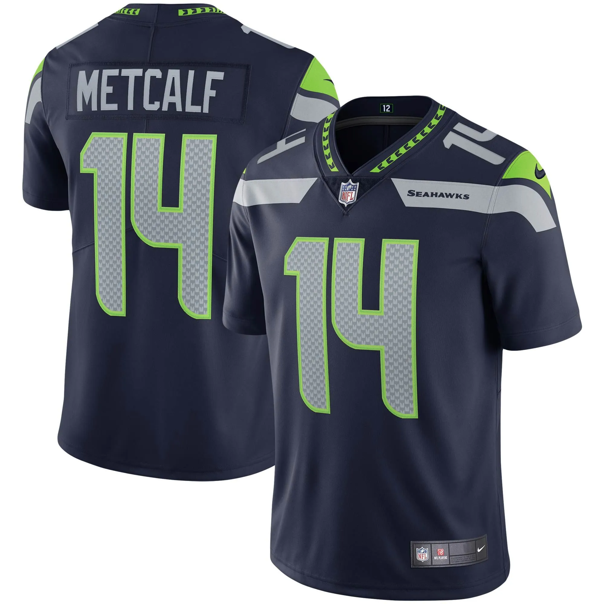 DK Metcalf Seattle Seahawks  Vapor Limited Jersey - College Navy