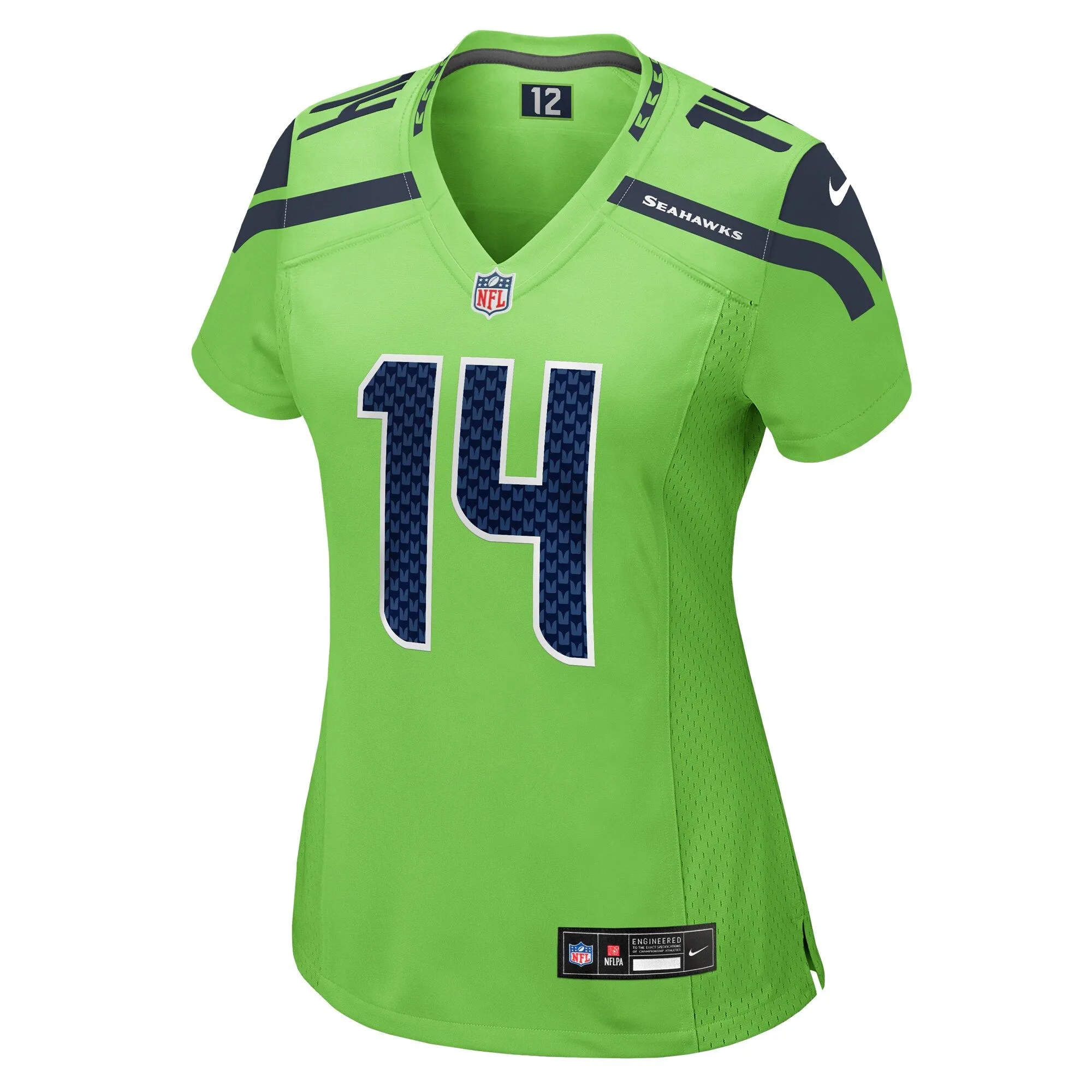 DK Metcalf Seattle Seahawks  Women's  Game Jersey - Neon Green