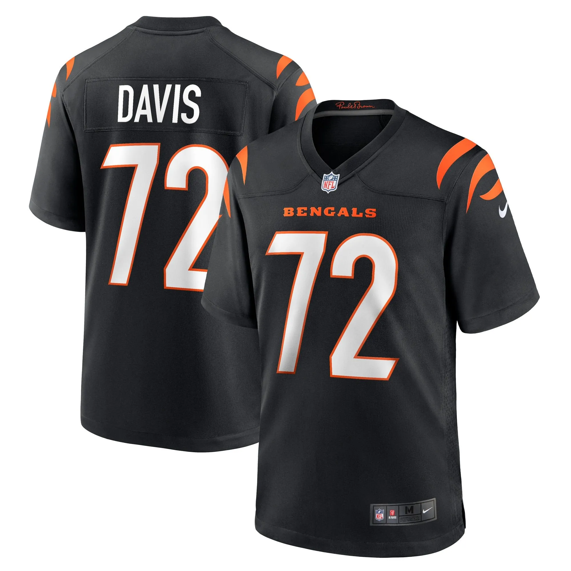 Domenique Davis Cincinnati Bengals  Game Player Jersey - Black