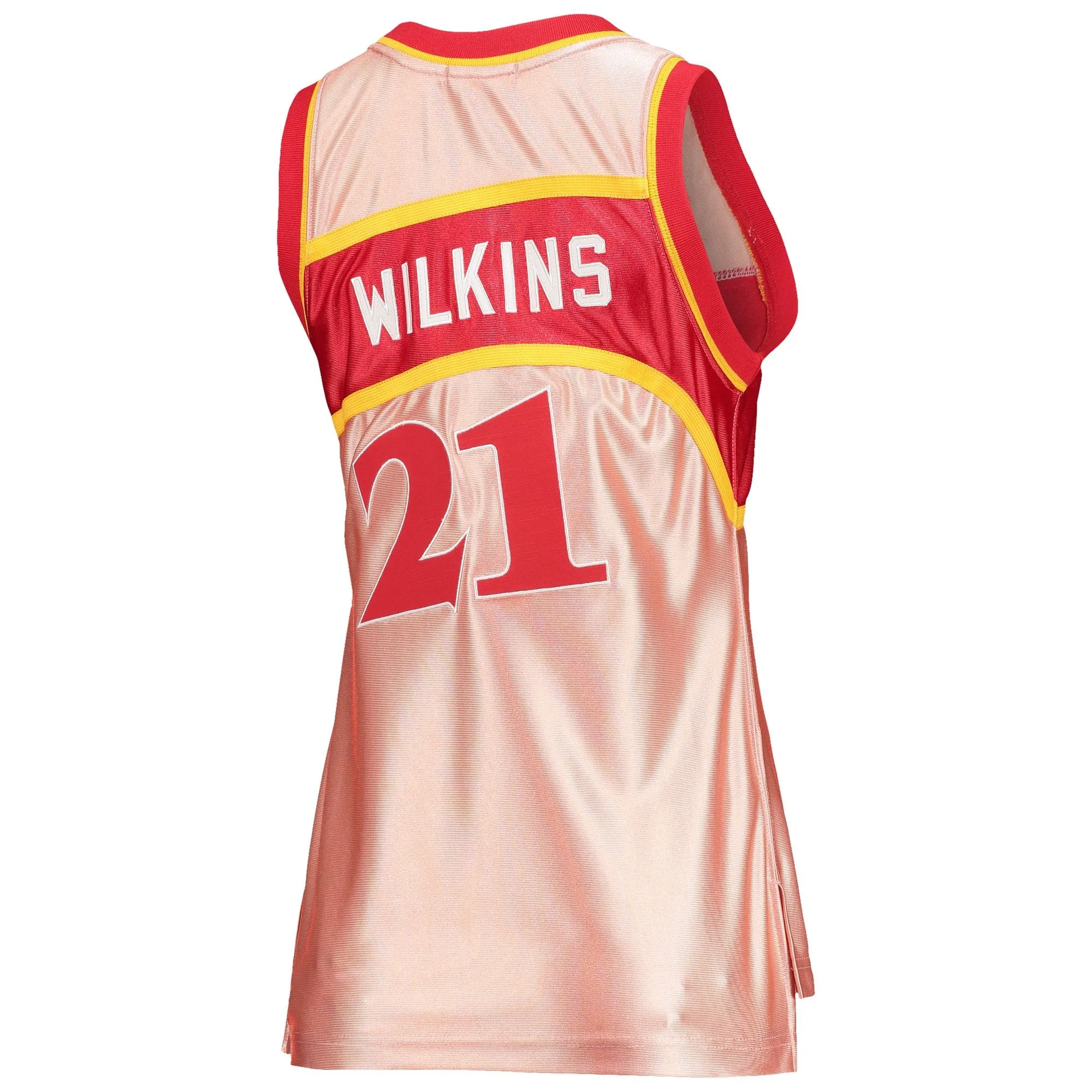 Dominique Wilkins Atlanta Hawks Mitchell & Ness Women's 75th Anniversary Rose Gold 1986 Swingman Jersey - Pink