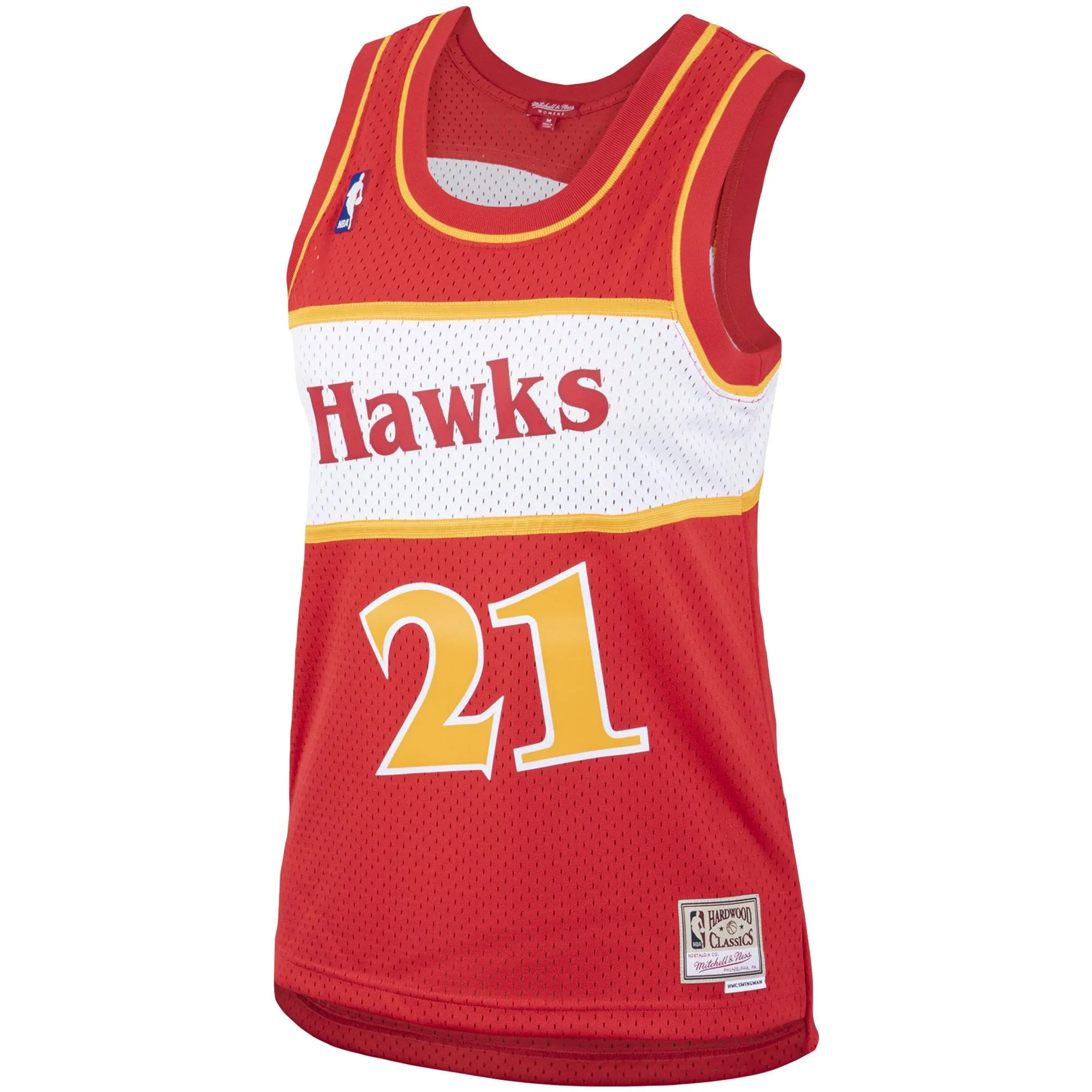 Dominique Wilkins Atlanta Hawks Mitchell & Ness Women's  Hardwood Classics Swingman Jersey - Red