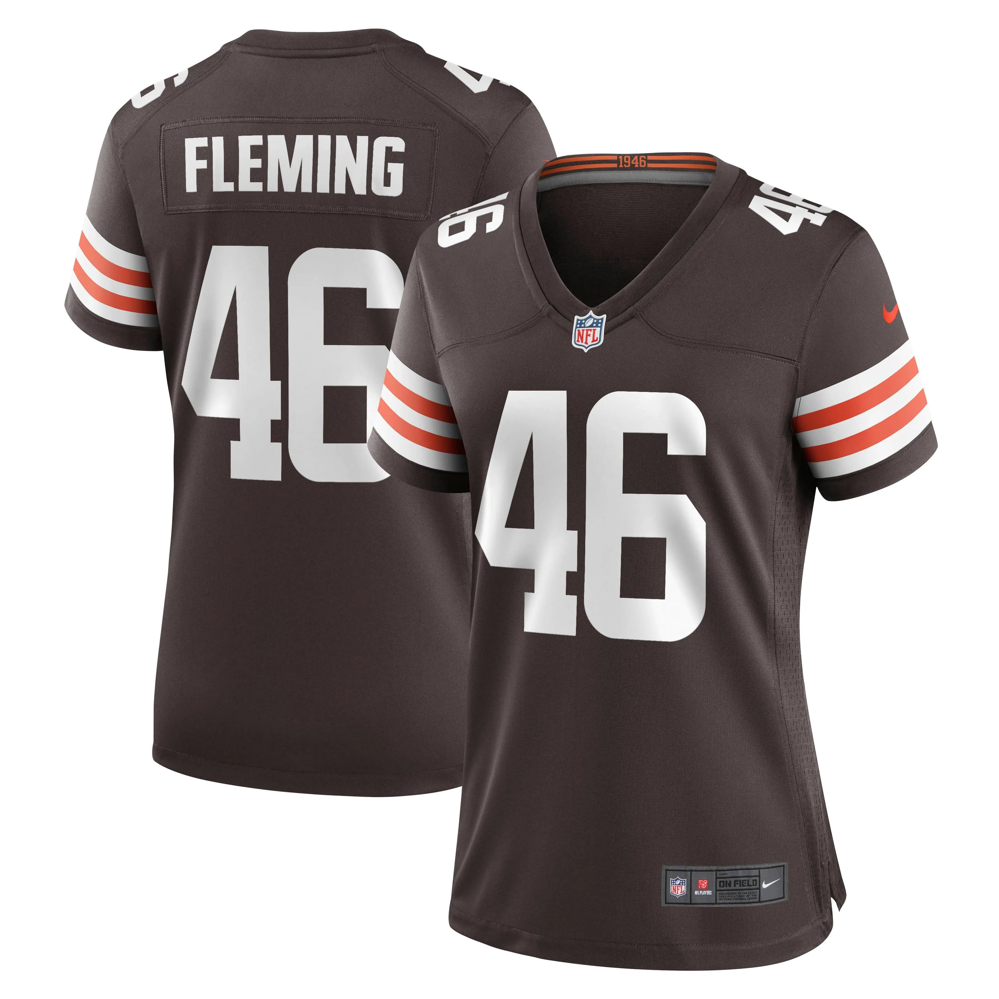 Don Fleming Cleveland Browns  Women's Retired Player Jersey - Brown