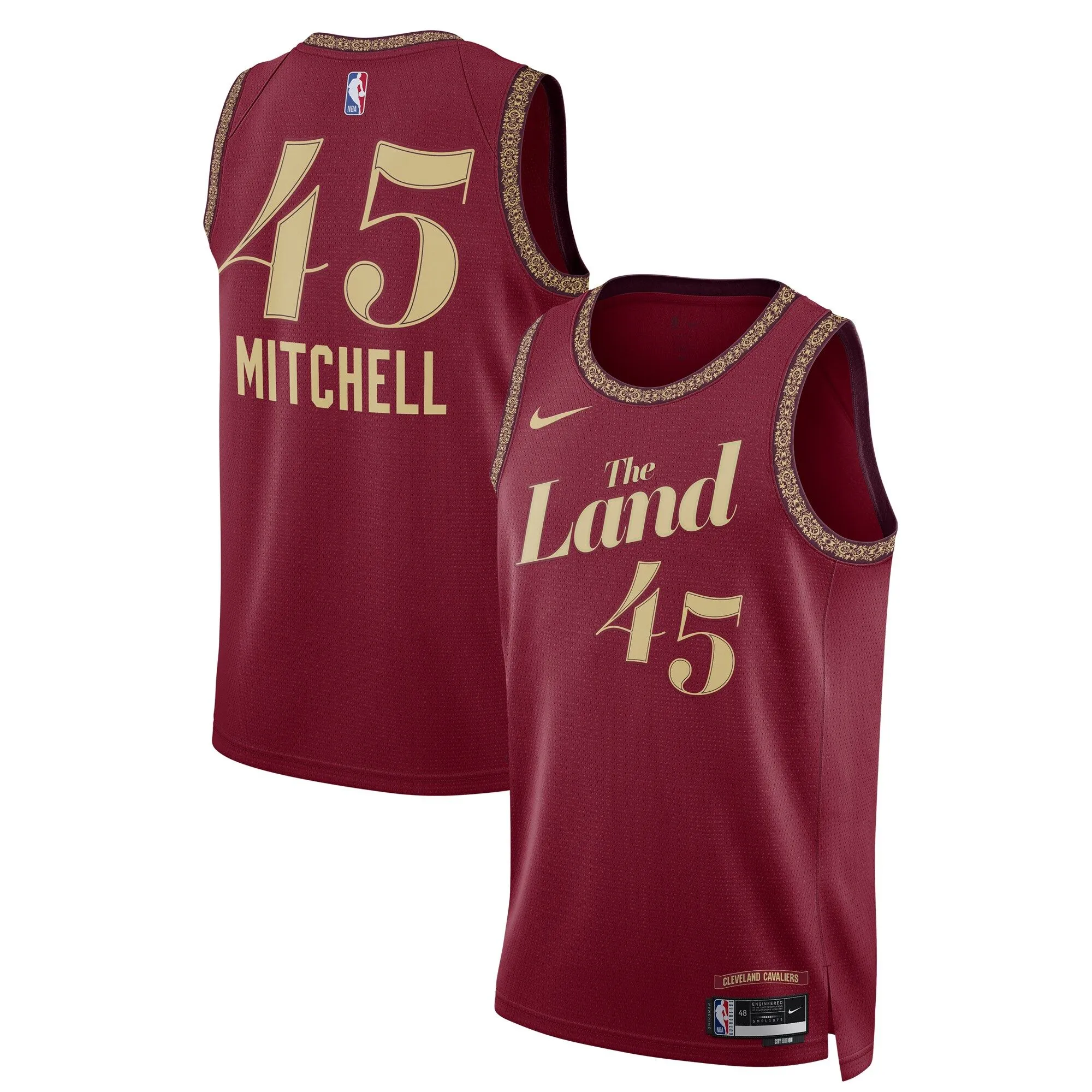 Donovan Mitchell Cleveland Cavaliers  Unisex 2023/24 Swingman Jersey - Wine - City Edition