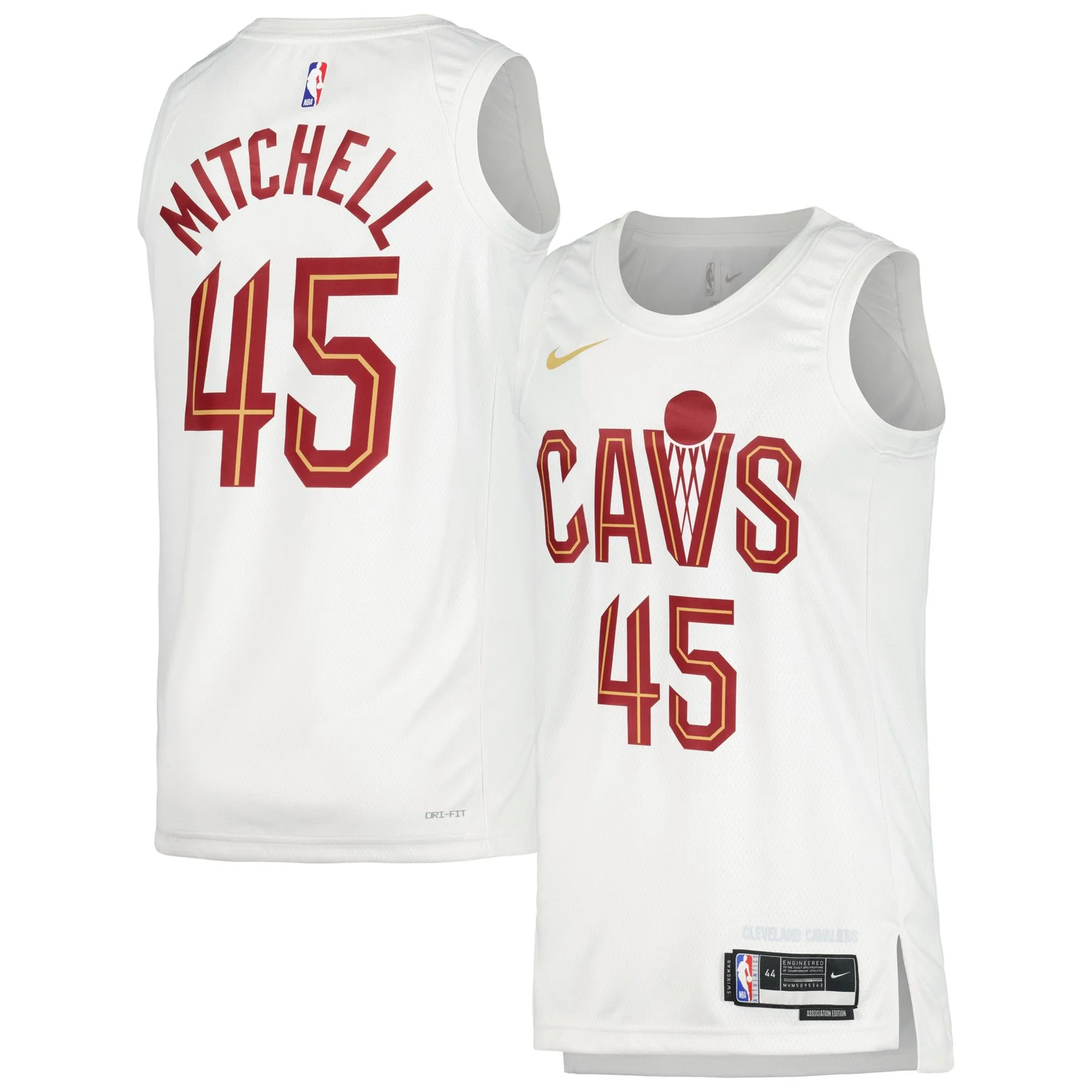 Donovan Mitchell Cleveland Cavaliers  Unisex Swingman Jersey - Association Edition - White