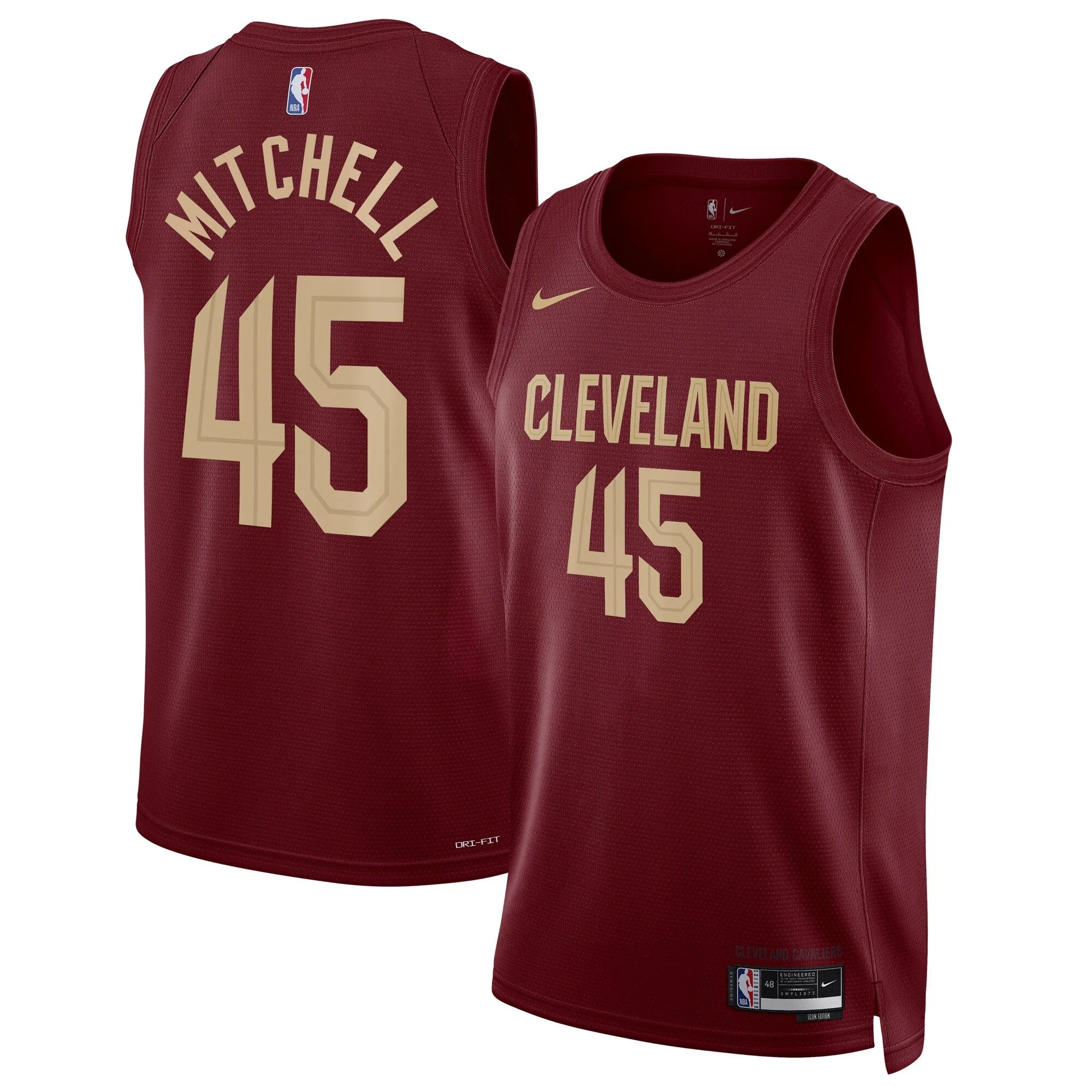 Donovan Mitchell Cleveland Cavaliers  Unisex Swingman Jersey - Icon Edition - Wine