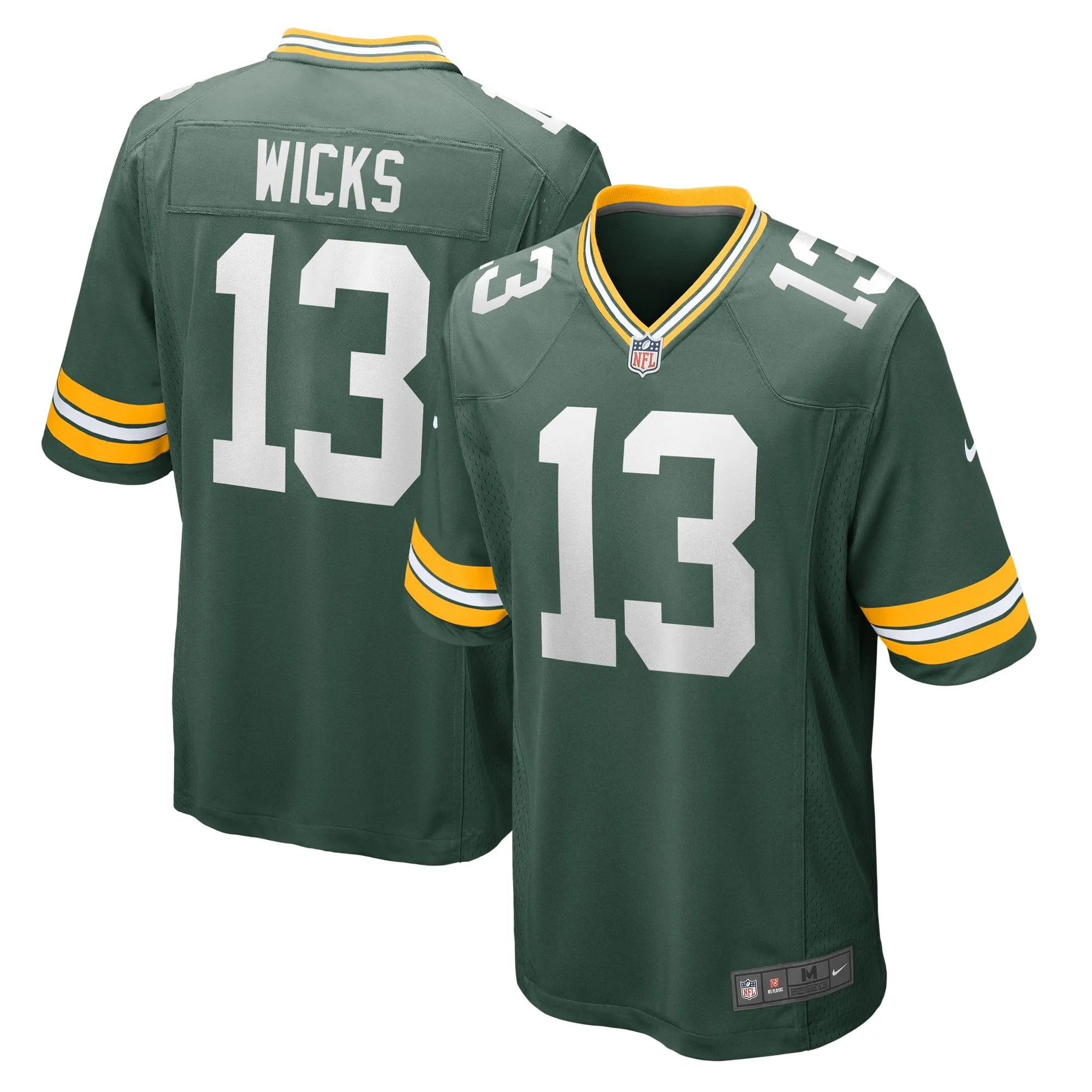 Dontayvion Wicks Green Bay Packers   Game Jersey -  Green