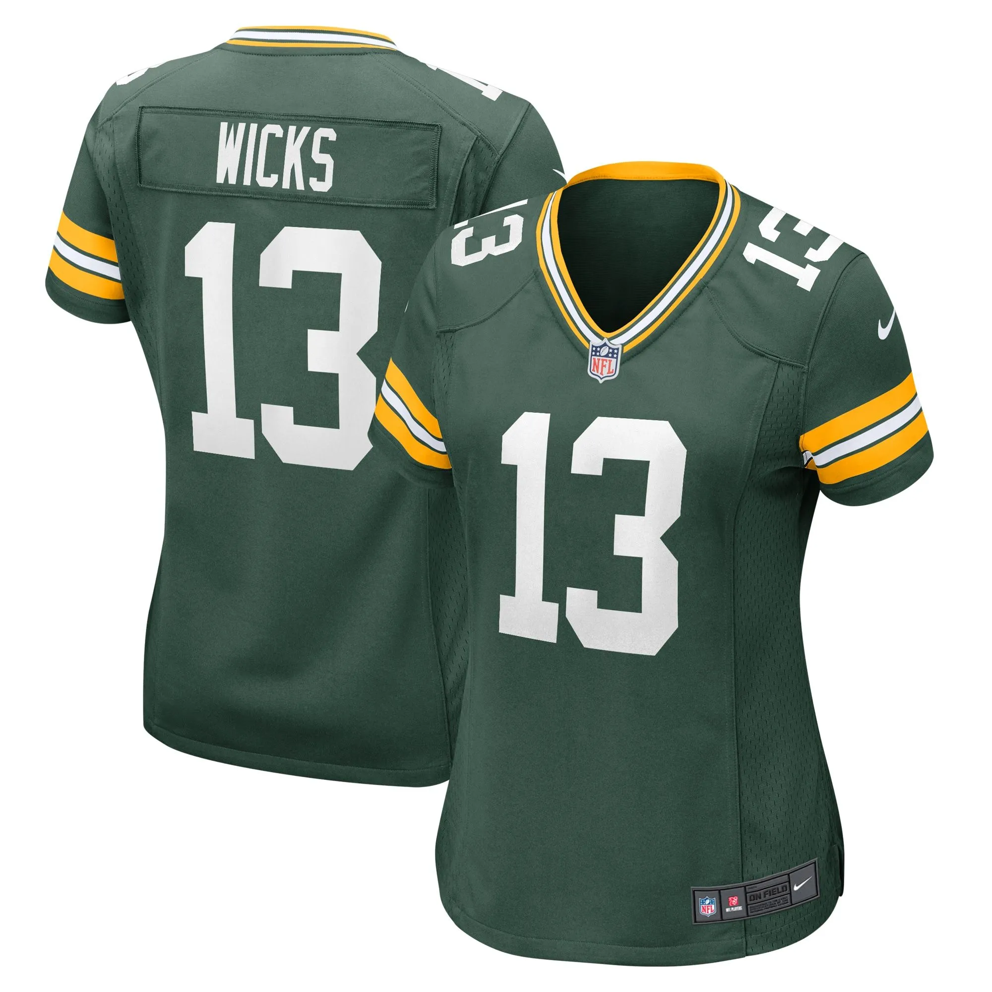 Dontayvion Wicks Green Bay Packers  Women's  Game Jersey -  Green