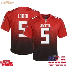 Drake London Atlanta Falcons  Youth Game Jersey   Red