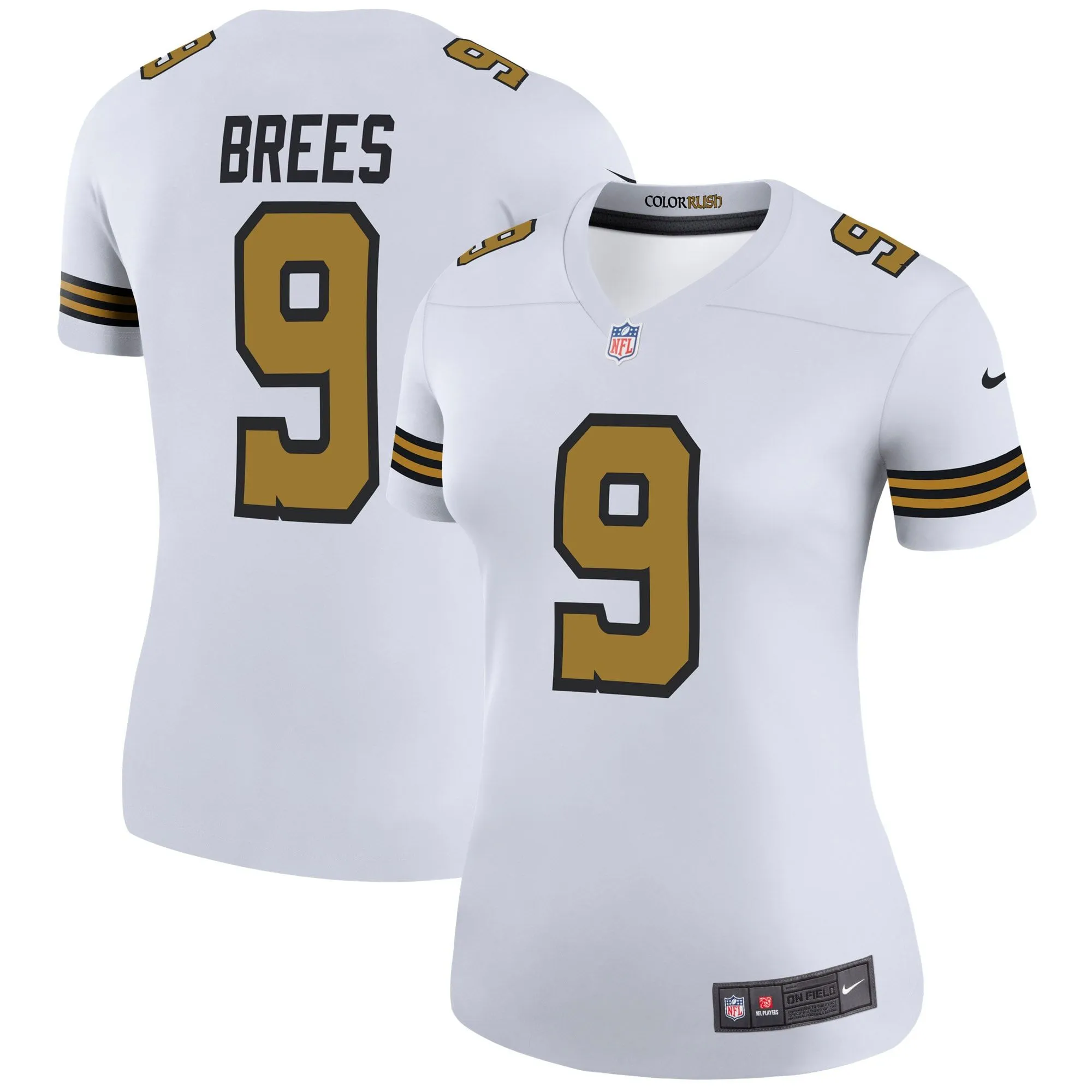 Drew Brees New Orleans Saints  Women's Color Rush Legend Jersey - White