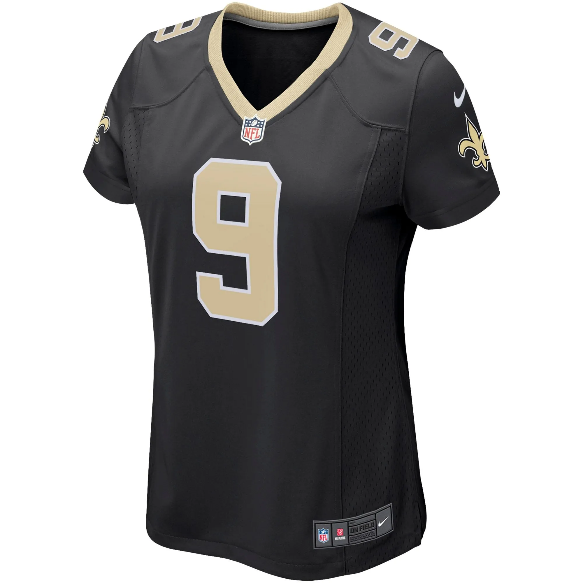 Drew Brees New Orleans Saints  Women's Game Player Jersey - Black