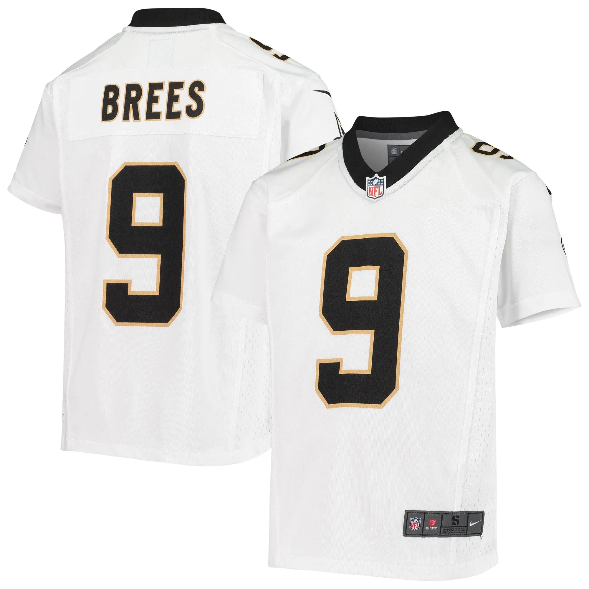 Drew Brees New Orleans Saints  Youth Game Jersey - White