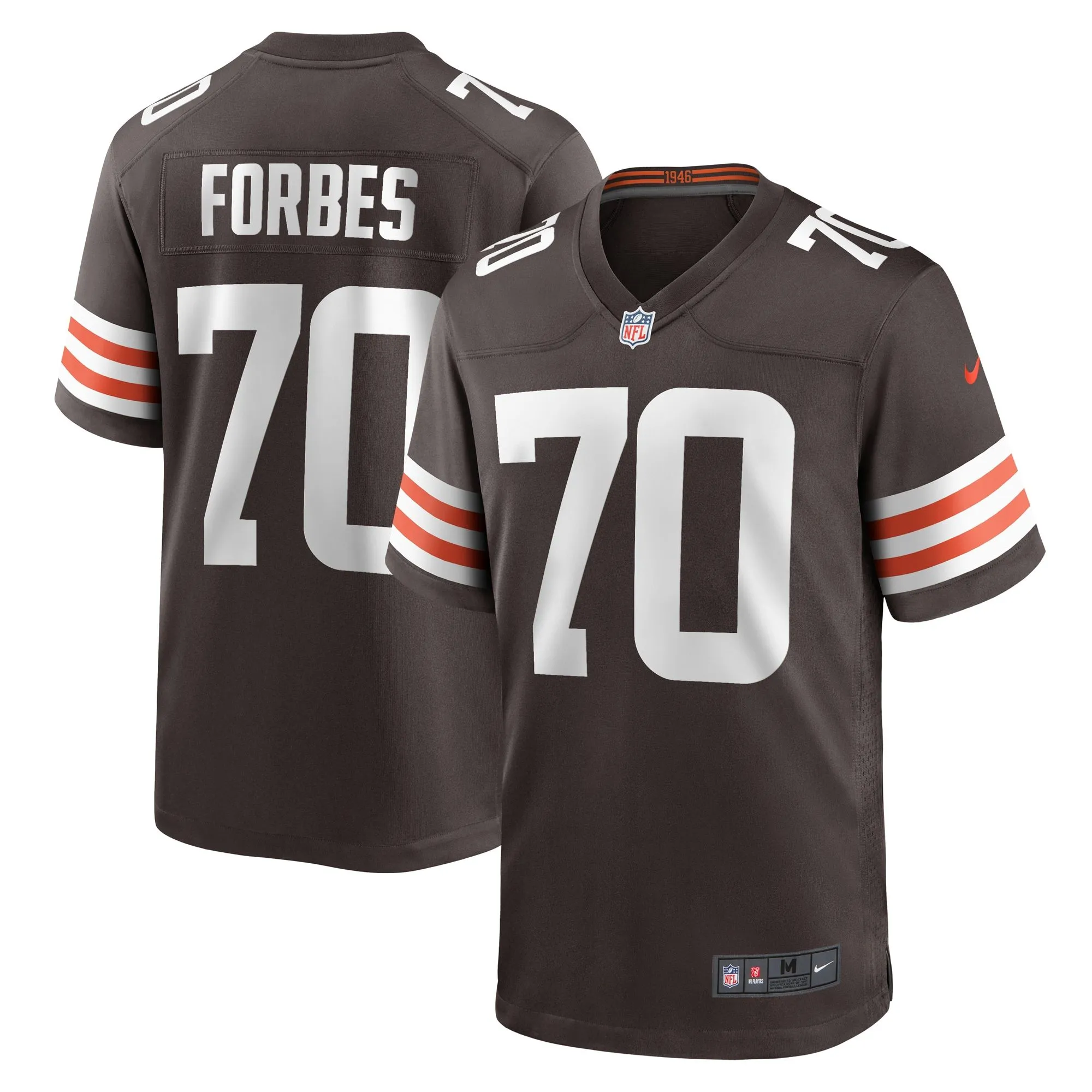 Drew Forbes Cleveland Browns  Team Game Jersey -  Brown