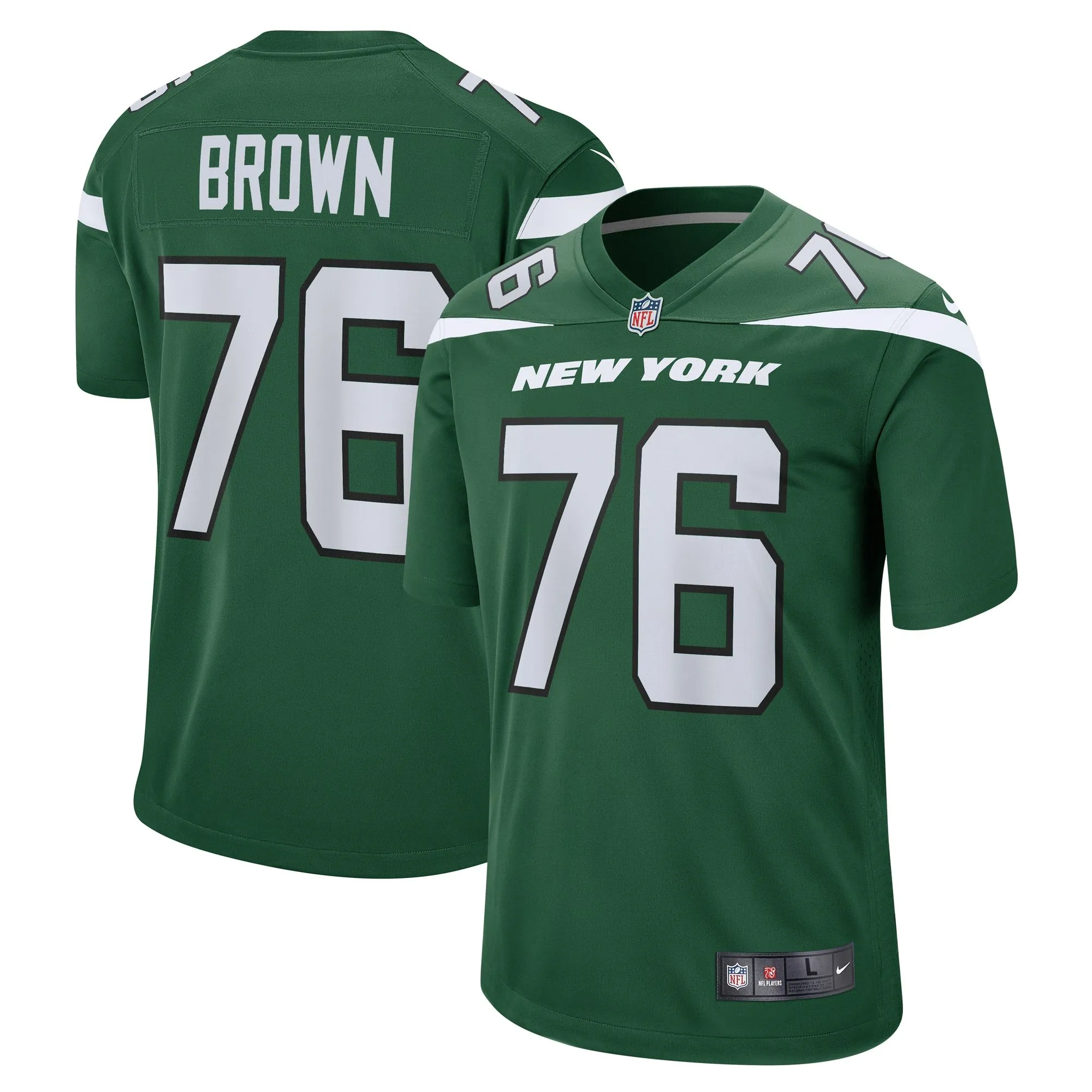 Duane Brown New York Jets  Team Game Jersey - Gotham Green