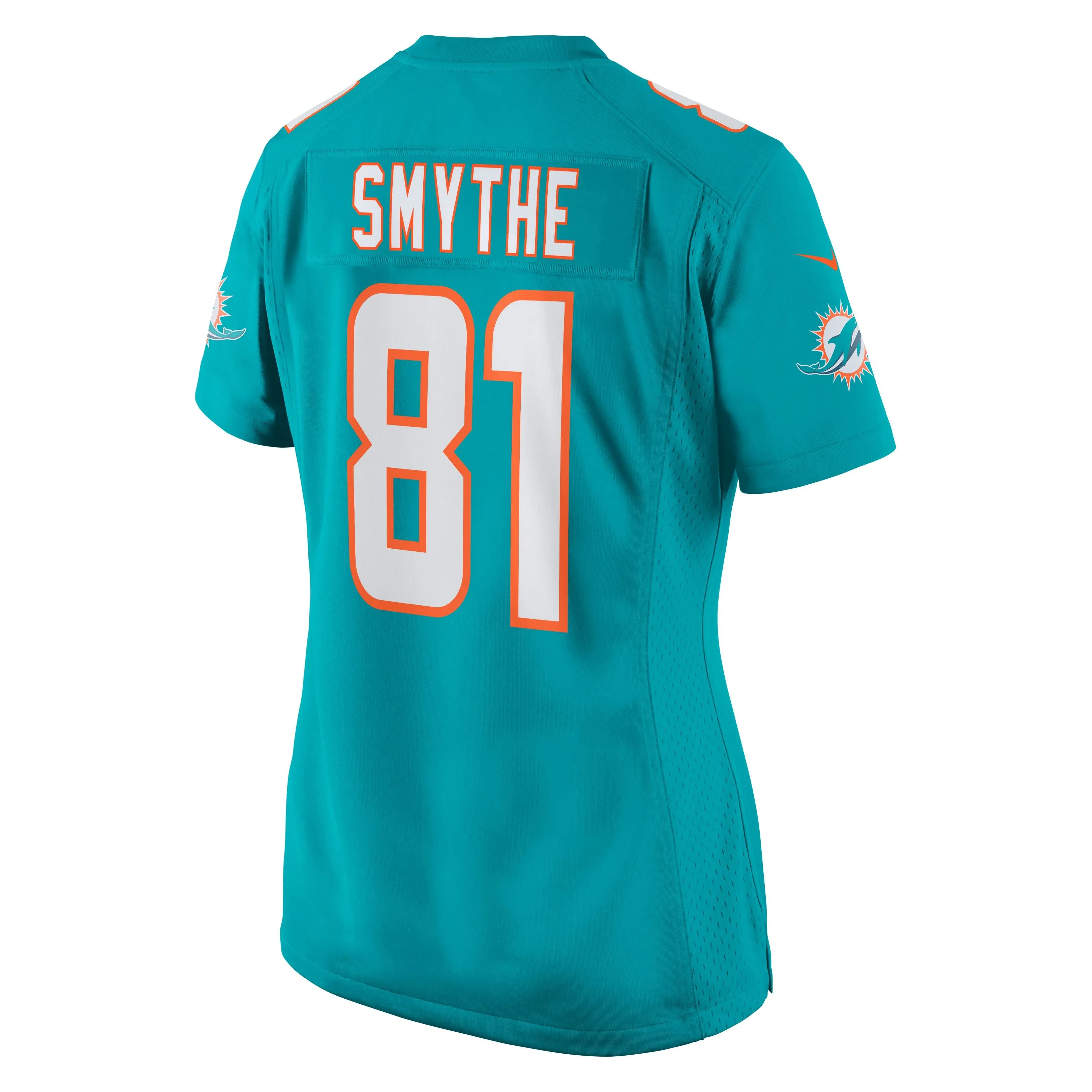 Durham Smythe Miami Dolphins  Women's Game Jersey - Aqua