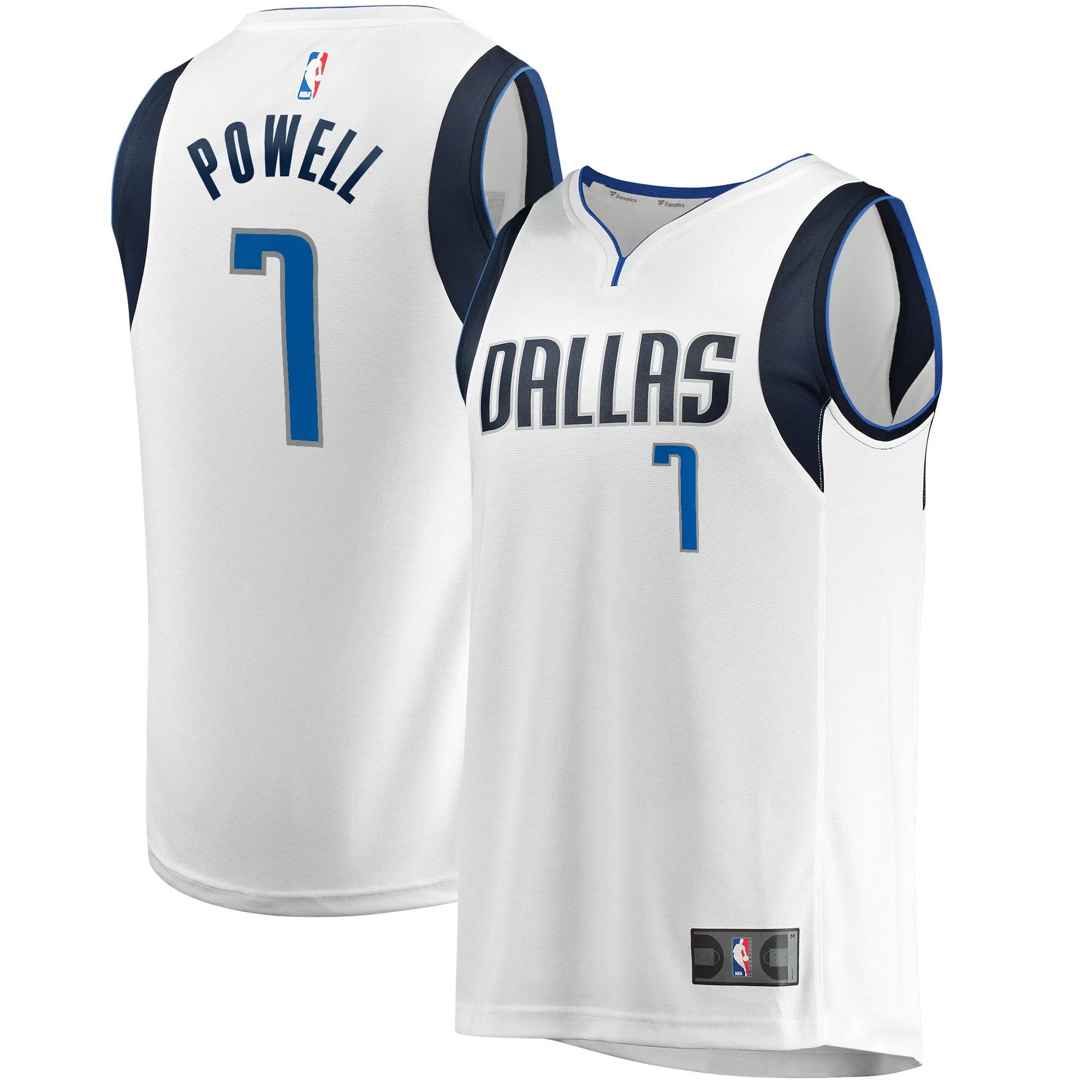 Dwight Powell Dallas Mavericks Fanatics Branded Fast Break Player Jersey - Association Edition - White