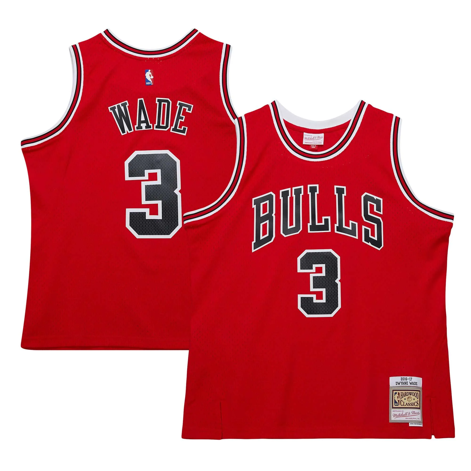 Dwyane Wade Chicago Bulls Mitchell & Ness 2016/17 Hardwood Classics Swingman Jersey - Red