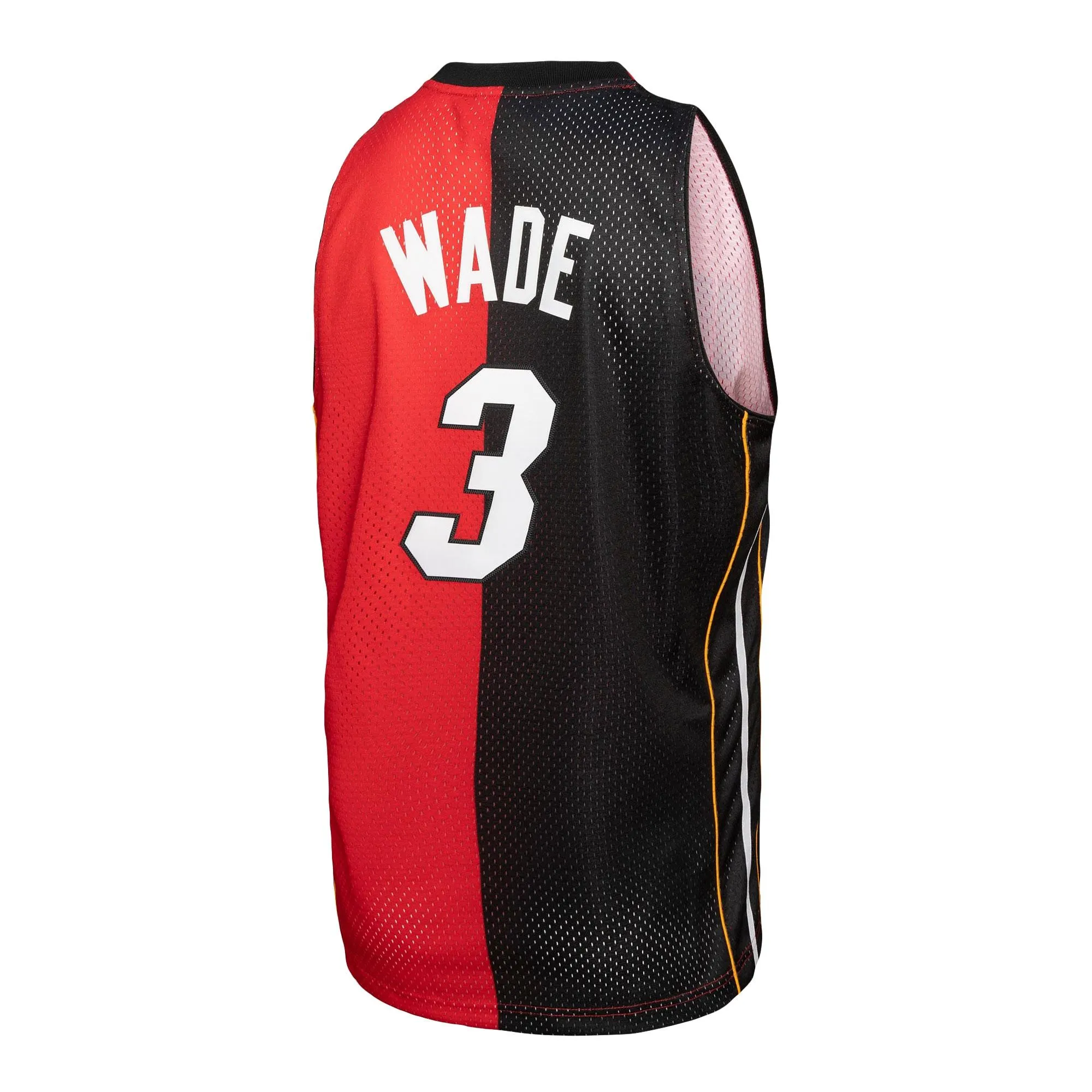 Dwyane Wade Miami Heat Mitchell & Ness Hardwood Classics 2005/06 Split Swingman Jersey - Black/Red