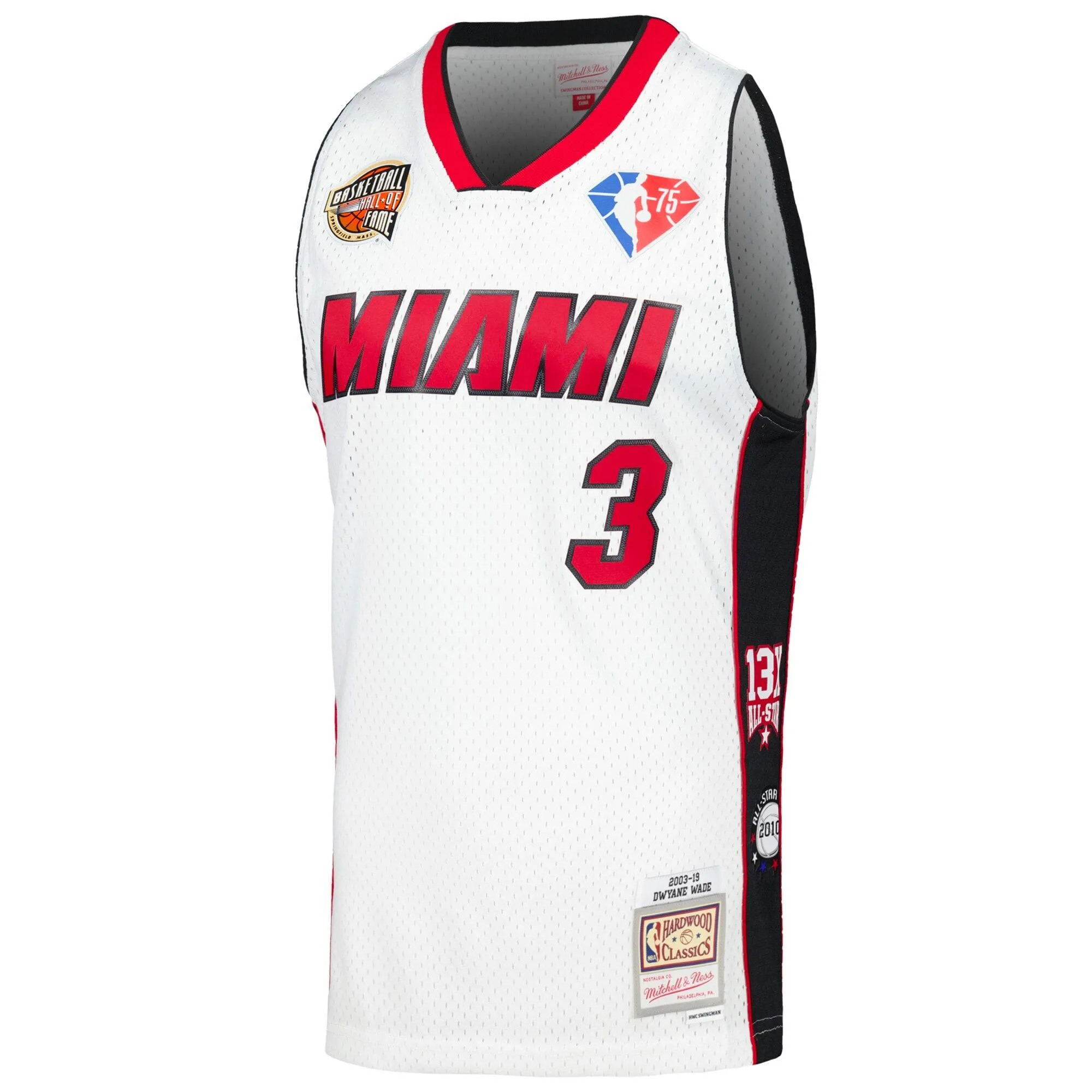 Dwyane Wade Miami Heat Mitchell & Ness Unisex Hall Of Fame Class Of 2023 Throwback Swingman Jersey - White