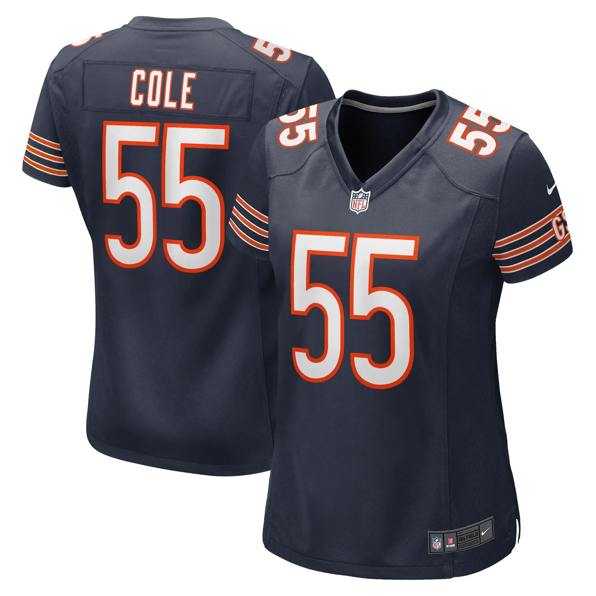 Dylan Cole Chicago Bears  Women's Game Jersey - Navy