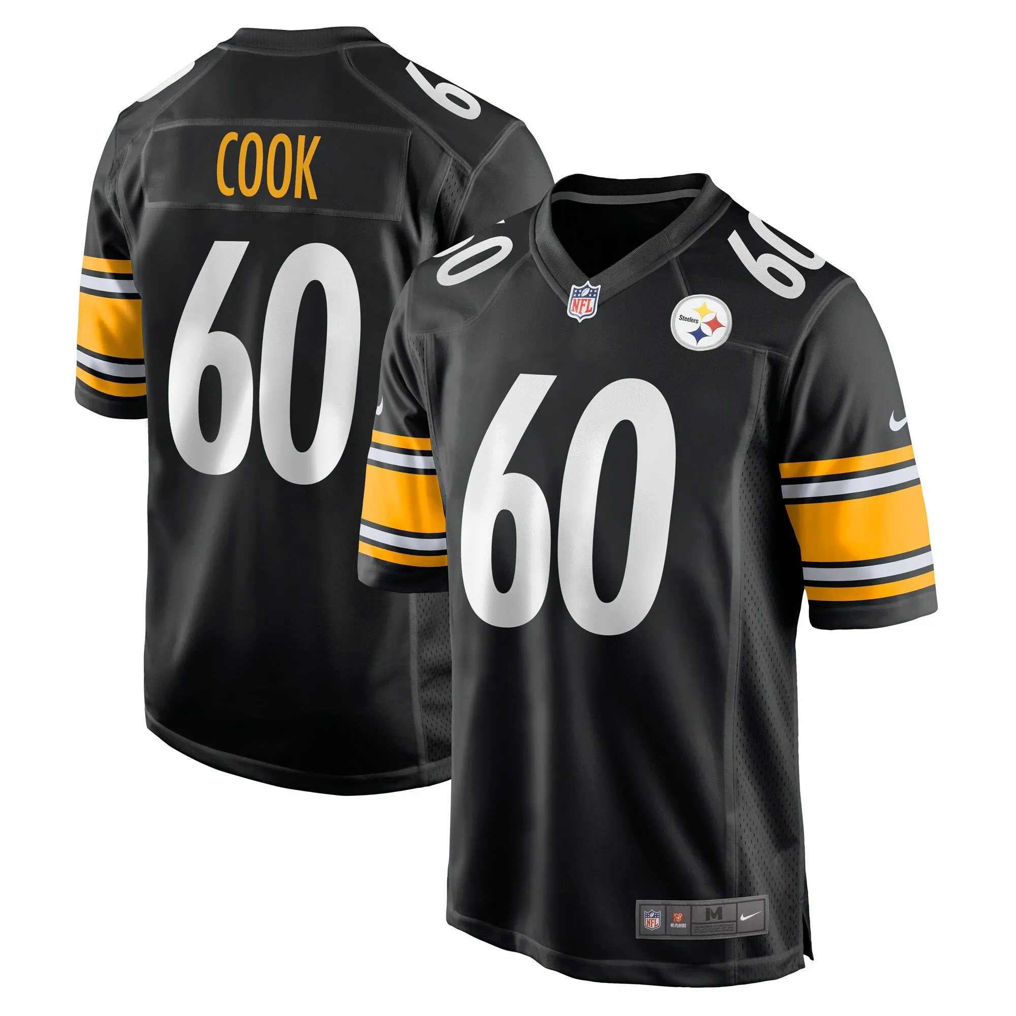 Dylan Cook Pittsburgh Steelers   Game Jersey -  Black