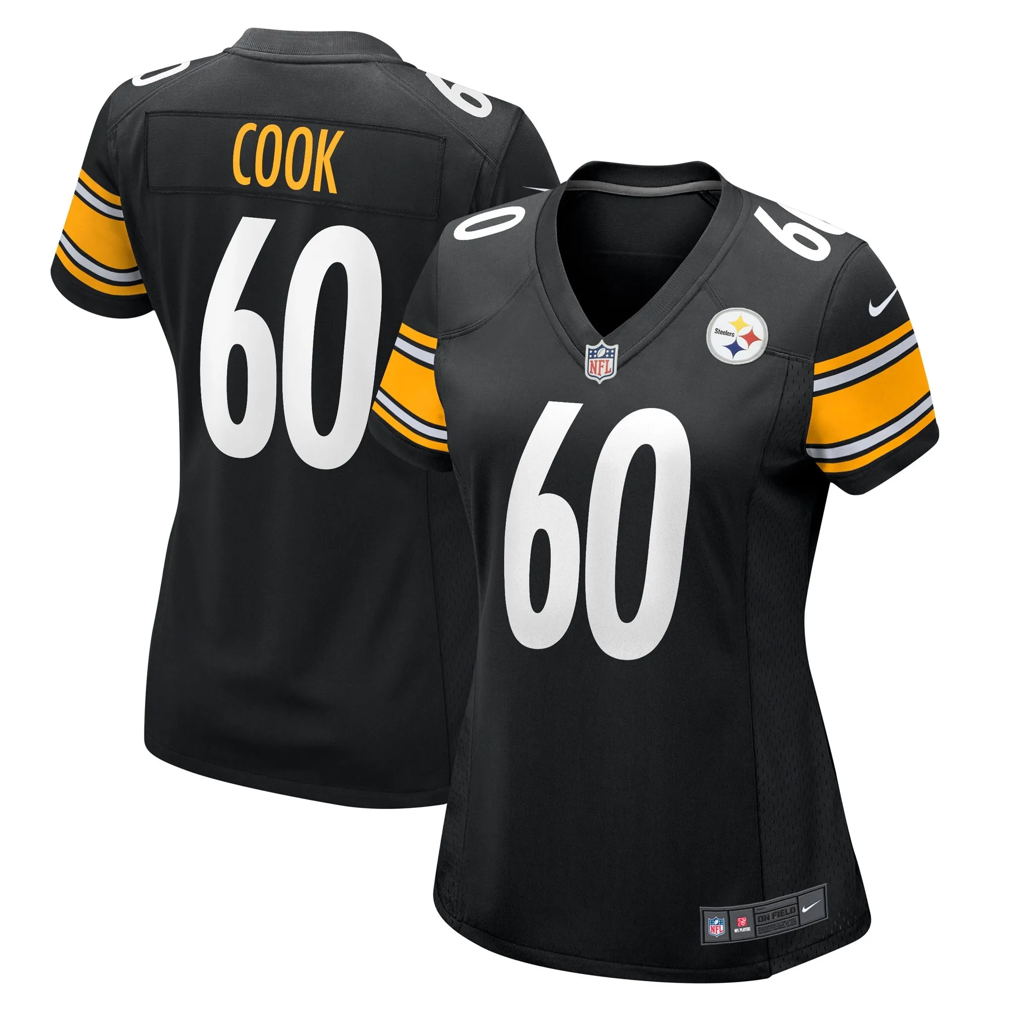 Dylan Cook Pittsburgh Steelers  Women's  Game Jersey -  Black