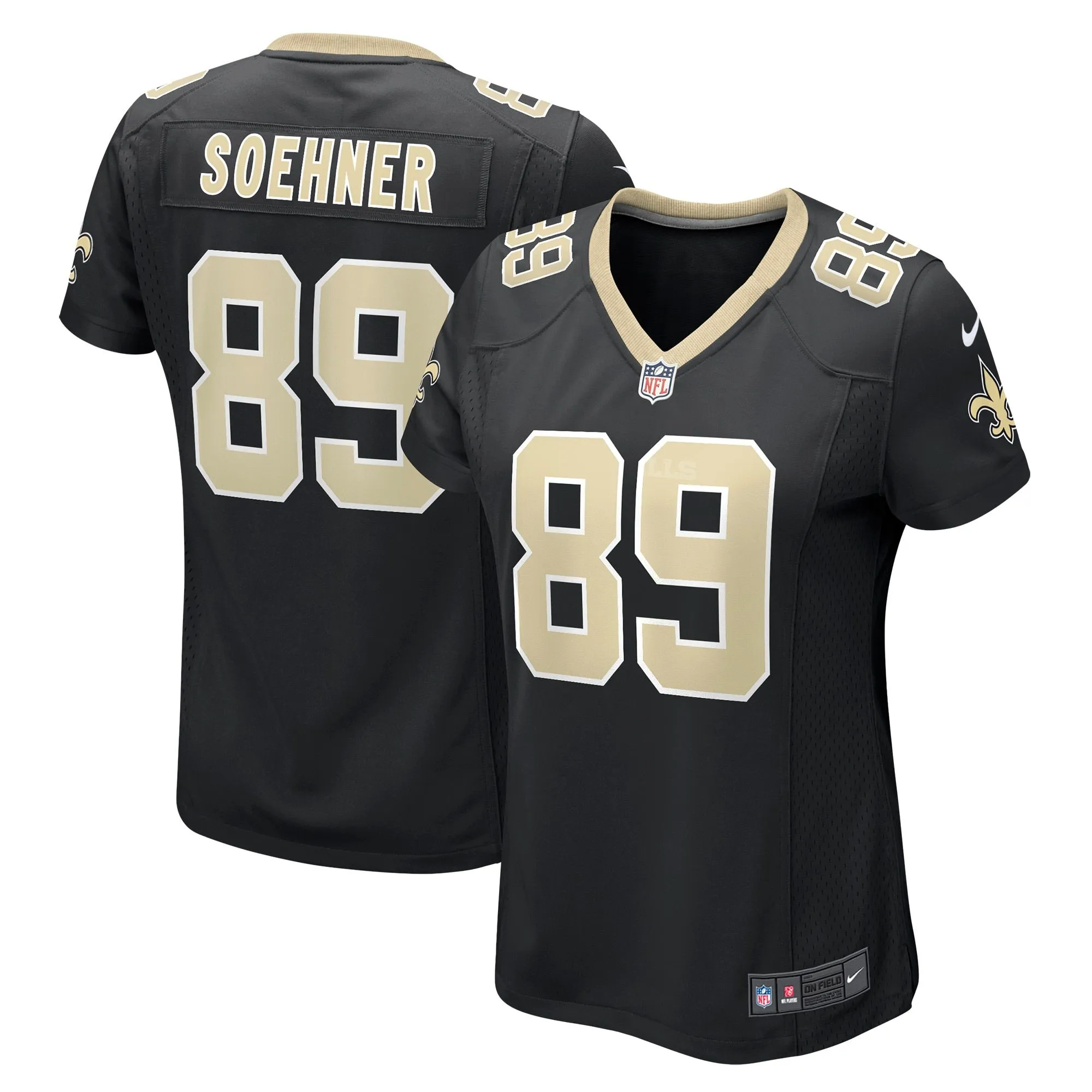 Dylan Soehner New Orleans Saints  Women's Game Jersey - Black