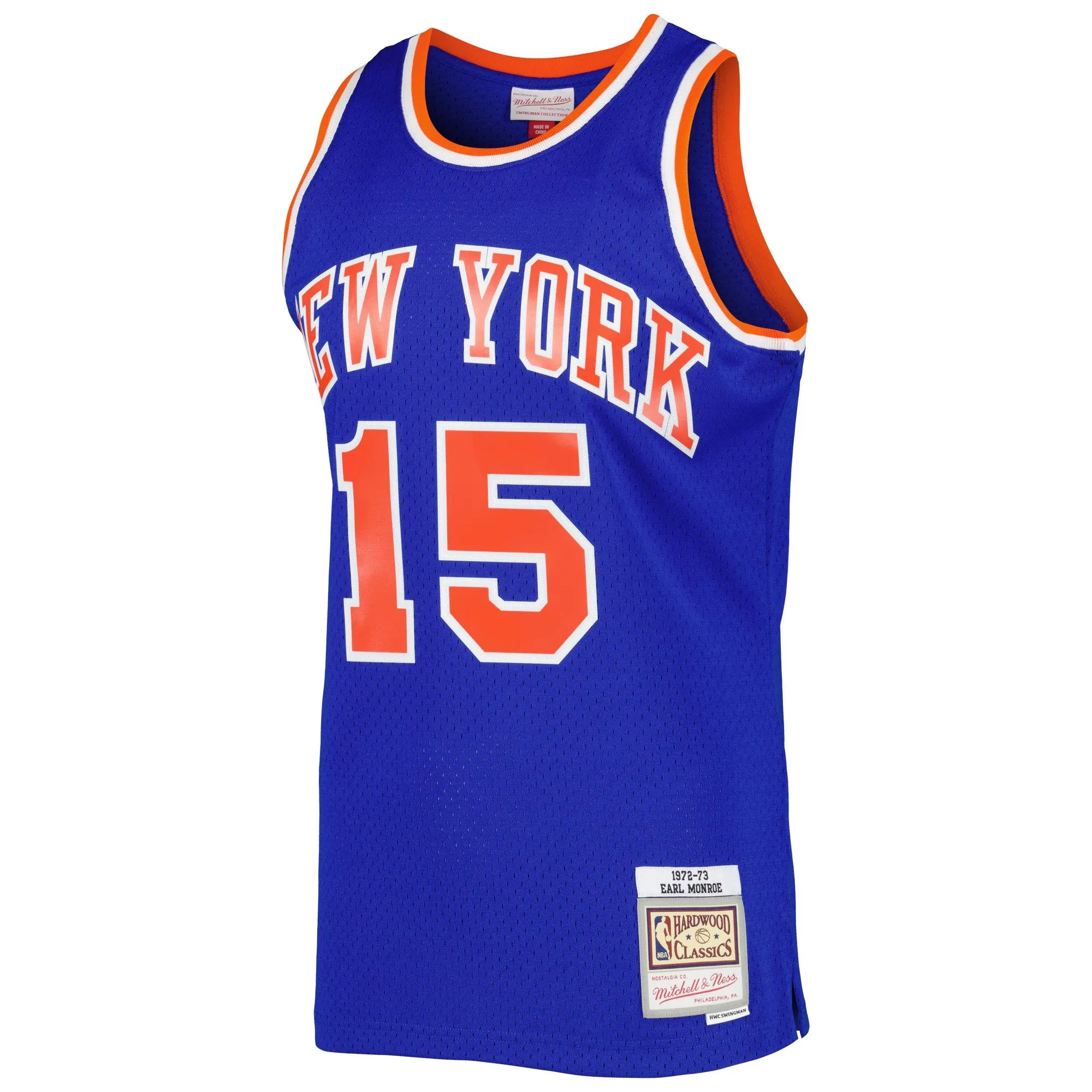 Earl Monroe New York Knicks Mitchell & Ness 2001/02 Hardwood Classics Swingman Jersey - Blue