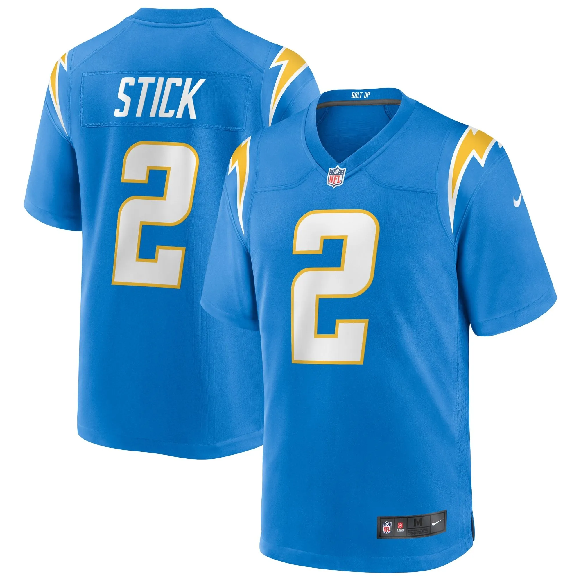 Easton Stick Los Angeles Chargers  Game Jersey - Powder Blue