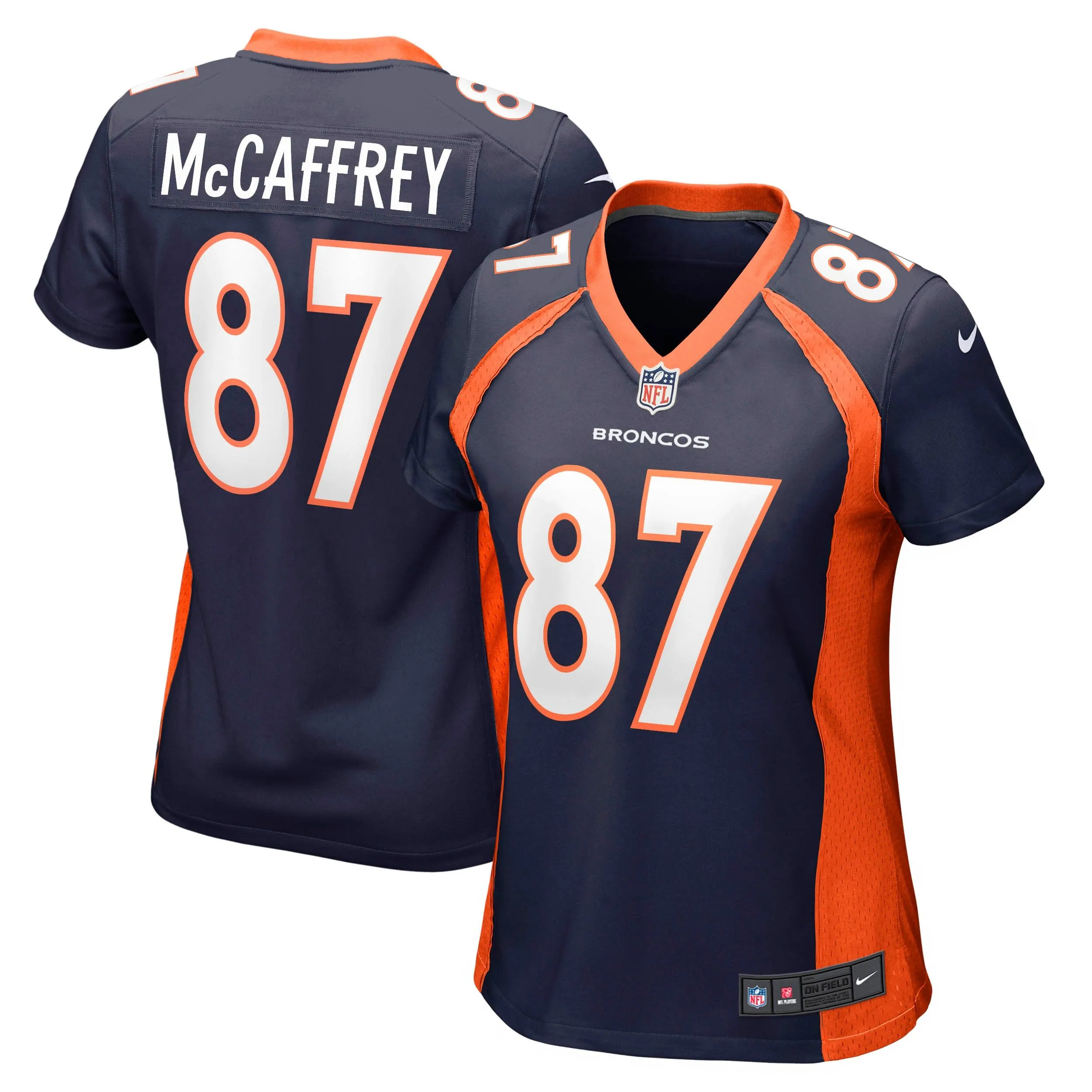 Ed McCaffrey Denver Broncos  Women's Retired Player Jersey - Navy