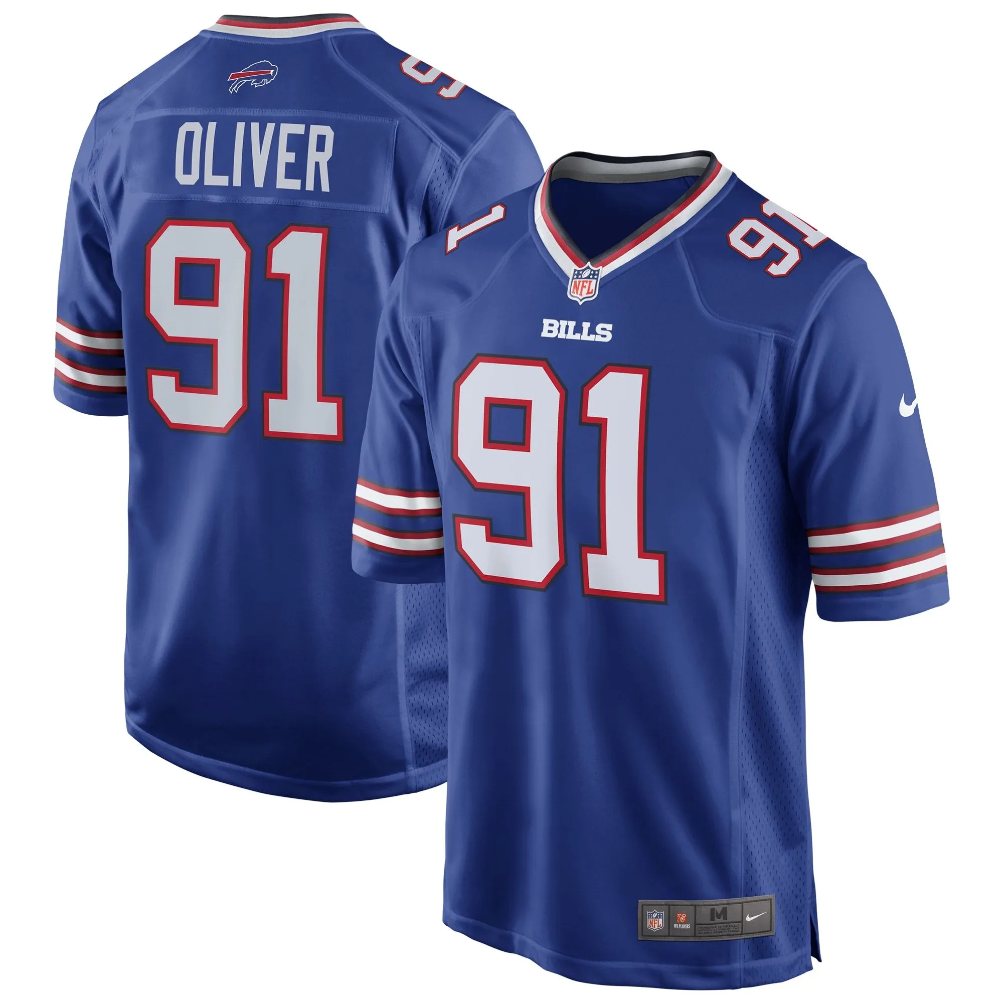 Ed Oliver Buffalo Bills  Team Game Player Jersey - Royal