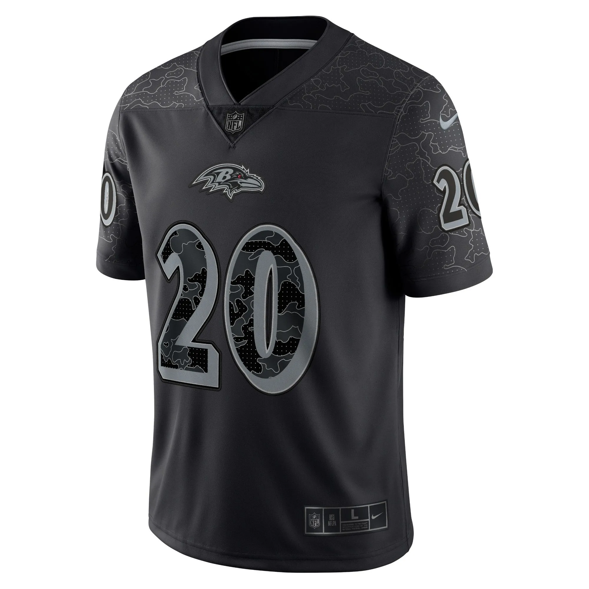 Ed Reed Baltimore Ravens  Retired Player RFLCTV Limited Jersey - Black