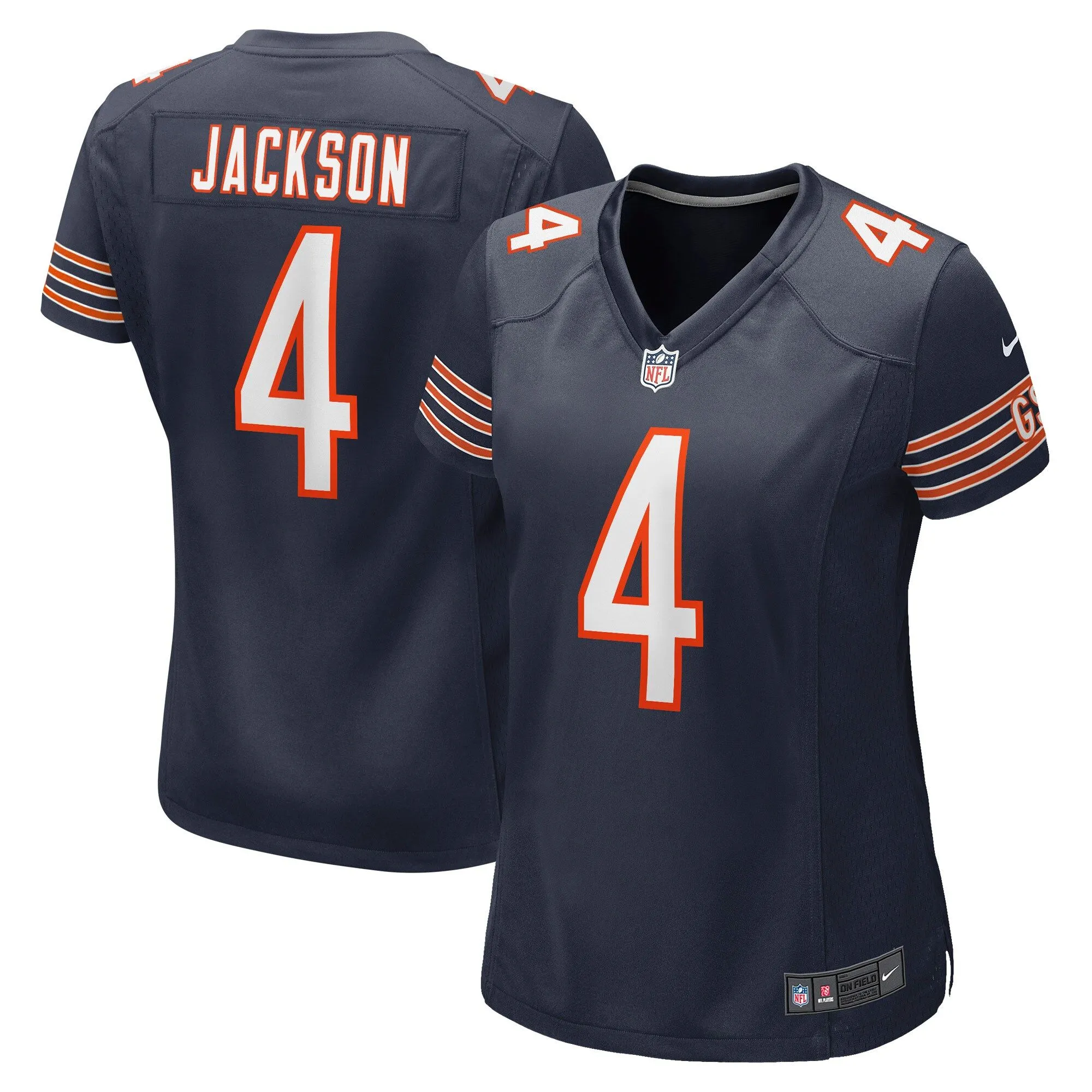 Eddie Jackson Chicago Bears  Women's Game Player Jersey - Navy