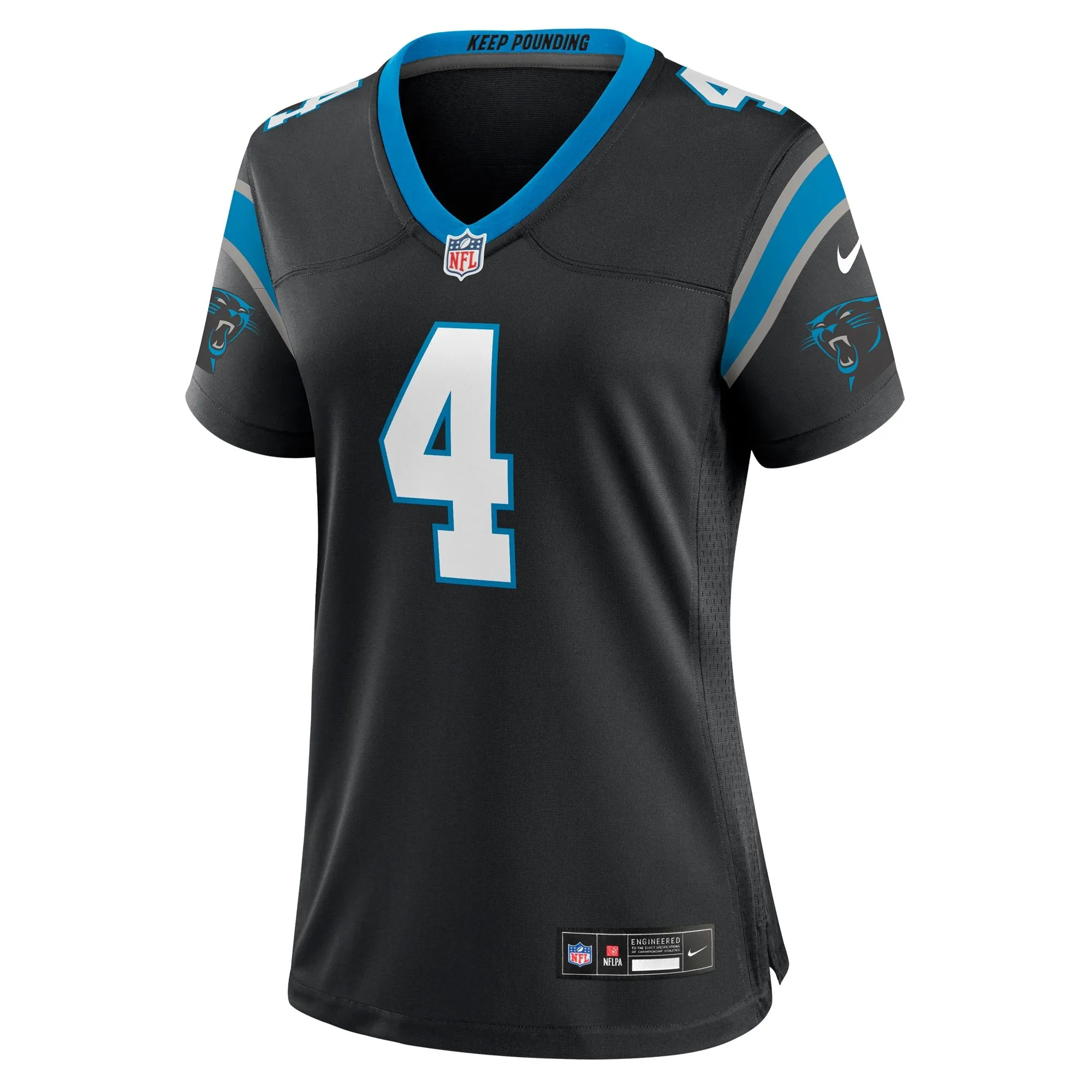 Eddy Pineiro Carolina Panthers  Women's Team Game Jersey - Black