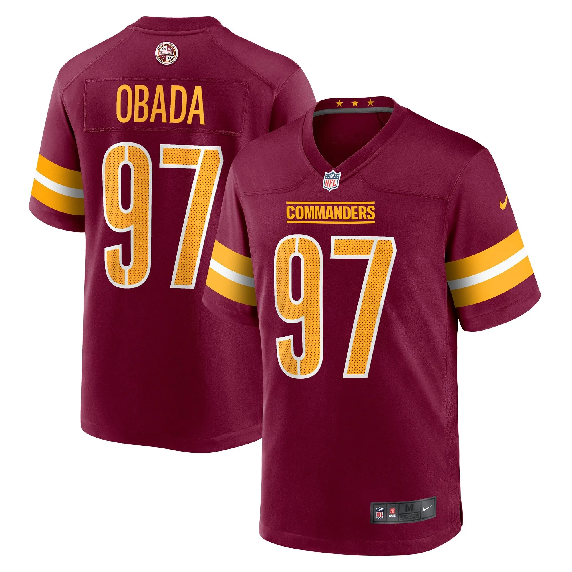 Efe Obada Washington Commanders  Game Jersey - Burgundy