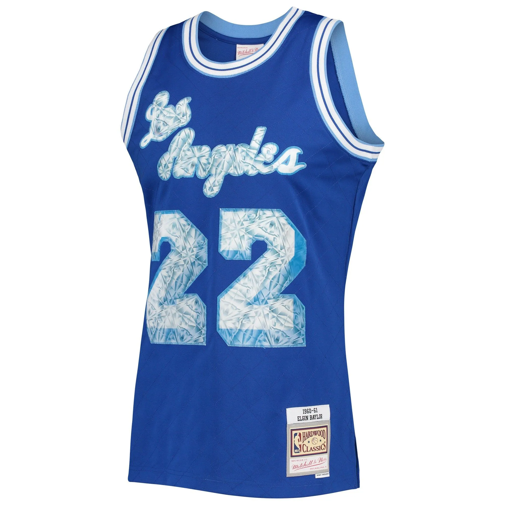 Elgin Baylor Los Angeles Lakers Mitchell & Ness 1996/97 Hardwood Classics NBA 75th Anniversary Diamond Swingman Jersey - Royal