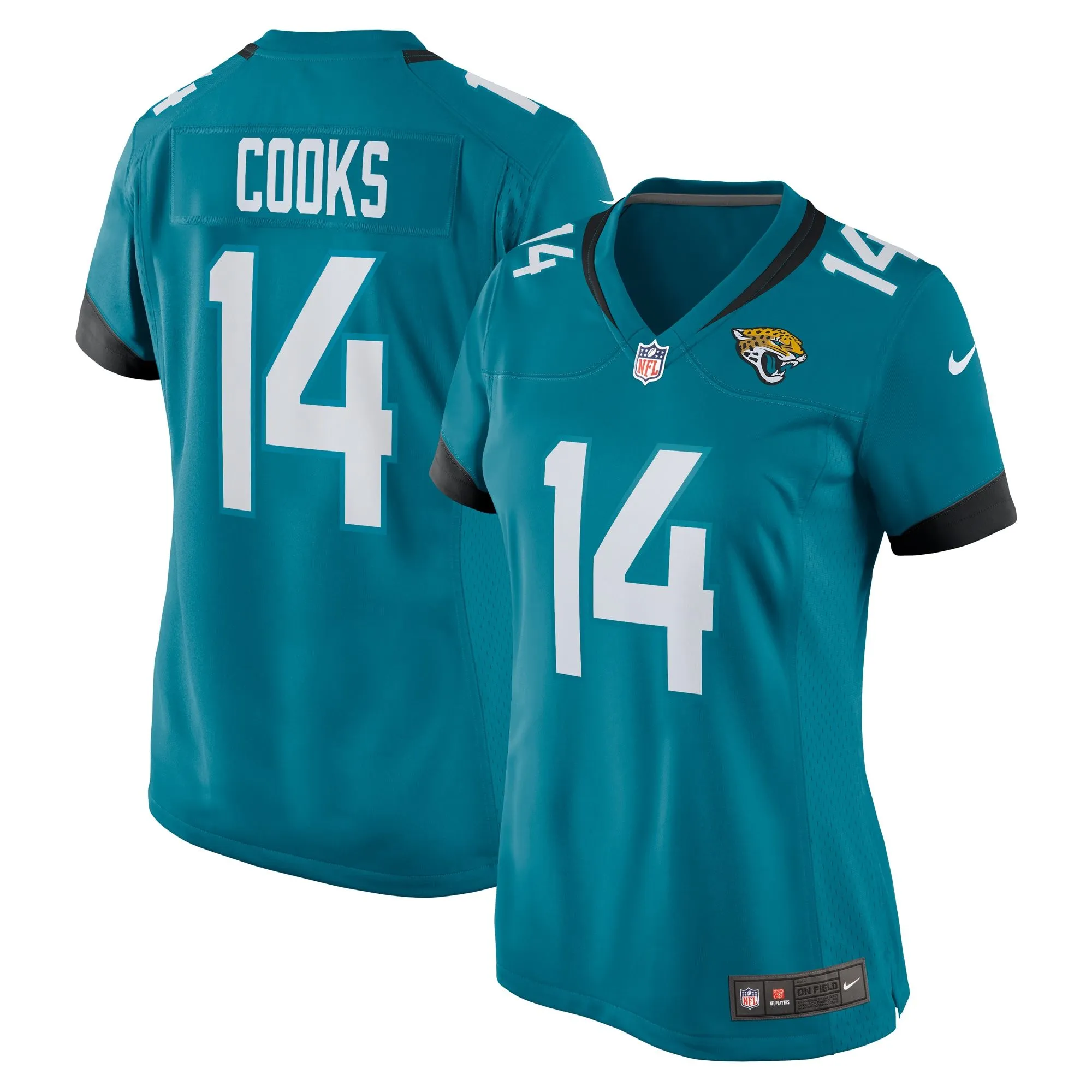 Elijah Cooks Jacksonville Jaguars  Women's Team Game Jersey -  Teal