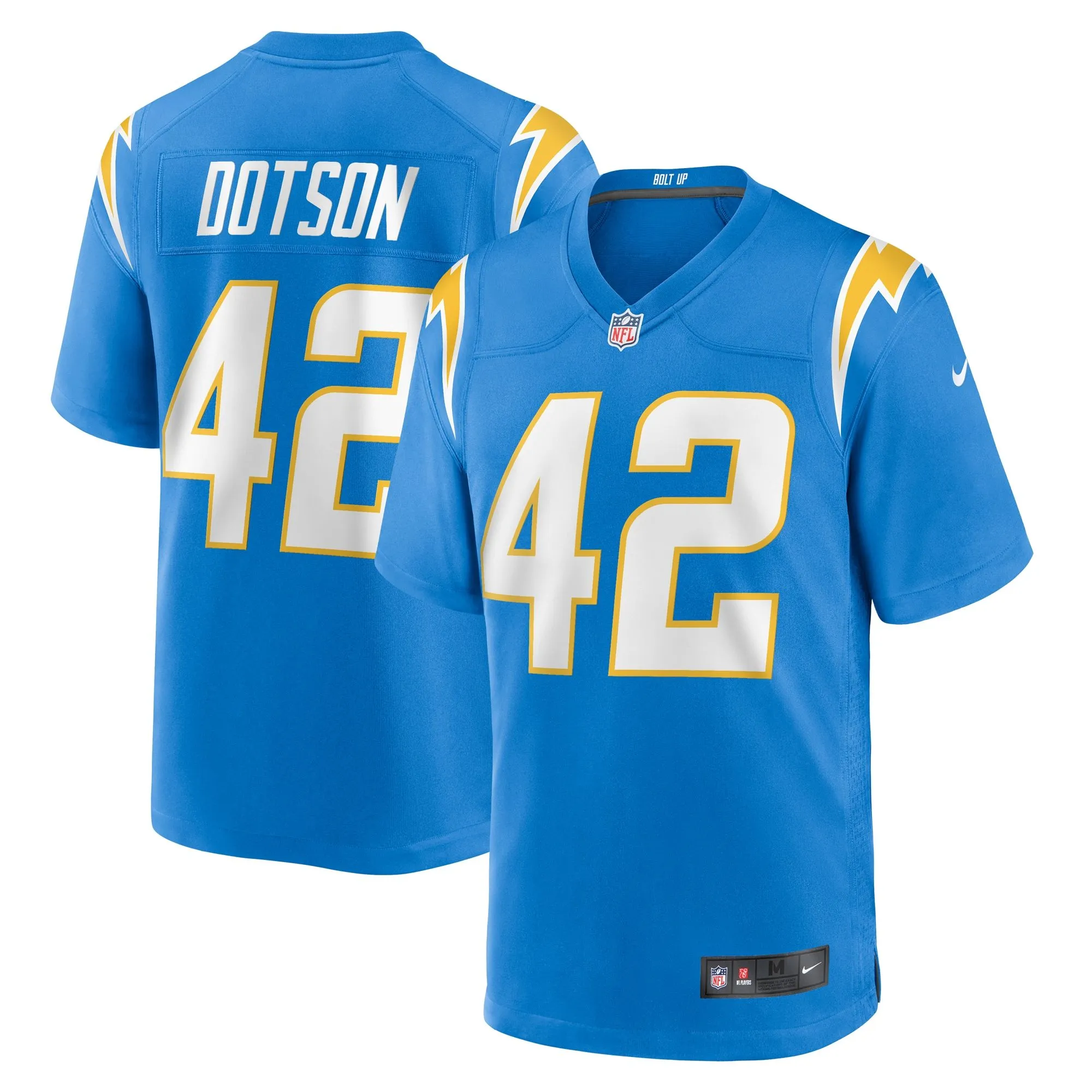 Elijah Dotson Los Angeles Chargers  Team Game Jersey -  Powder Blue