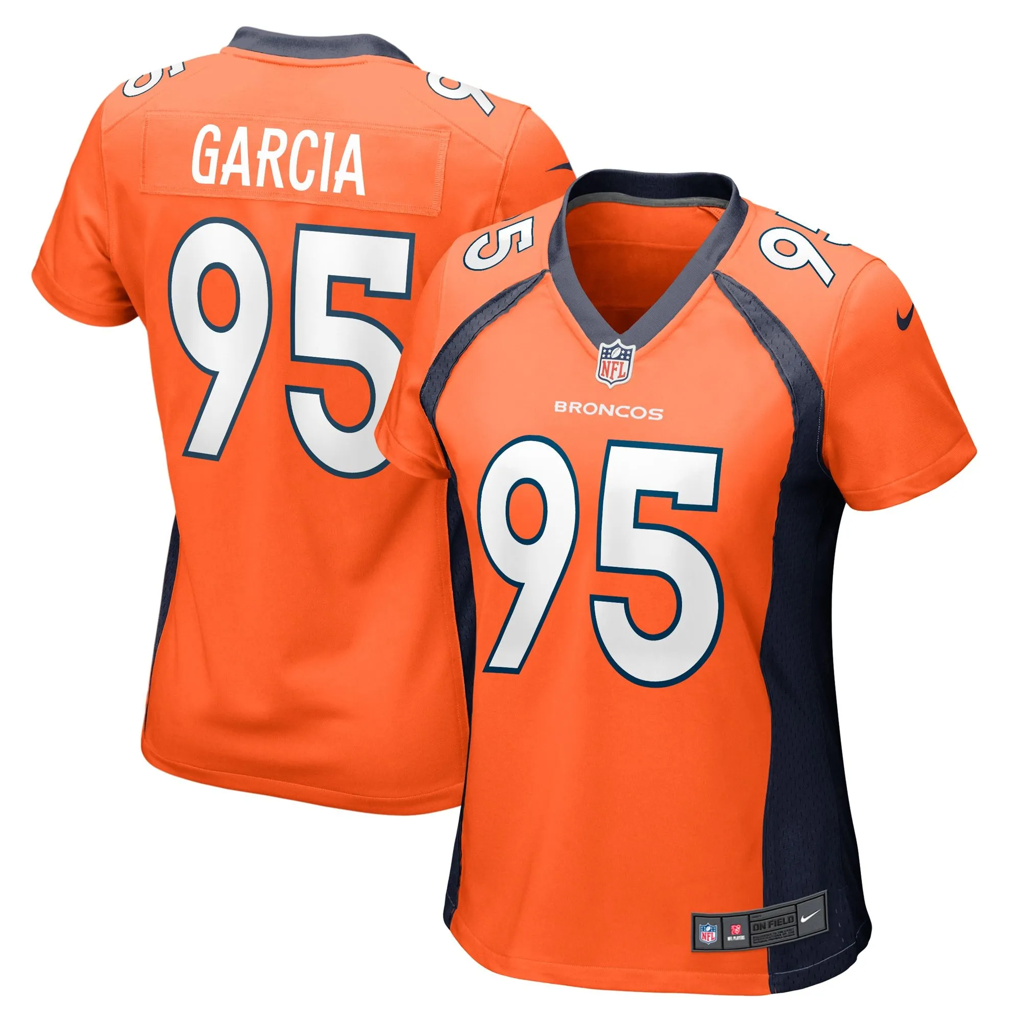 Elijah Garcia Denver Broncos  Women's Team Game Jersey -  Orange