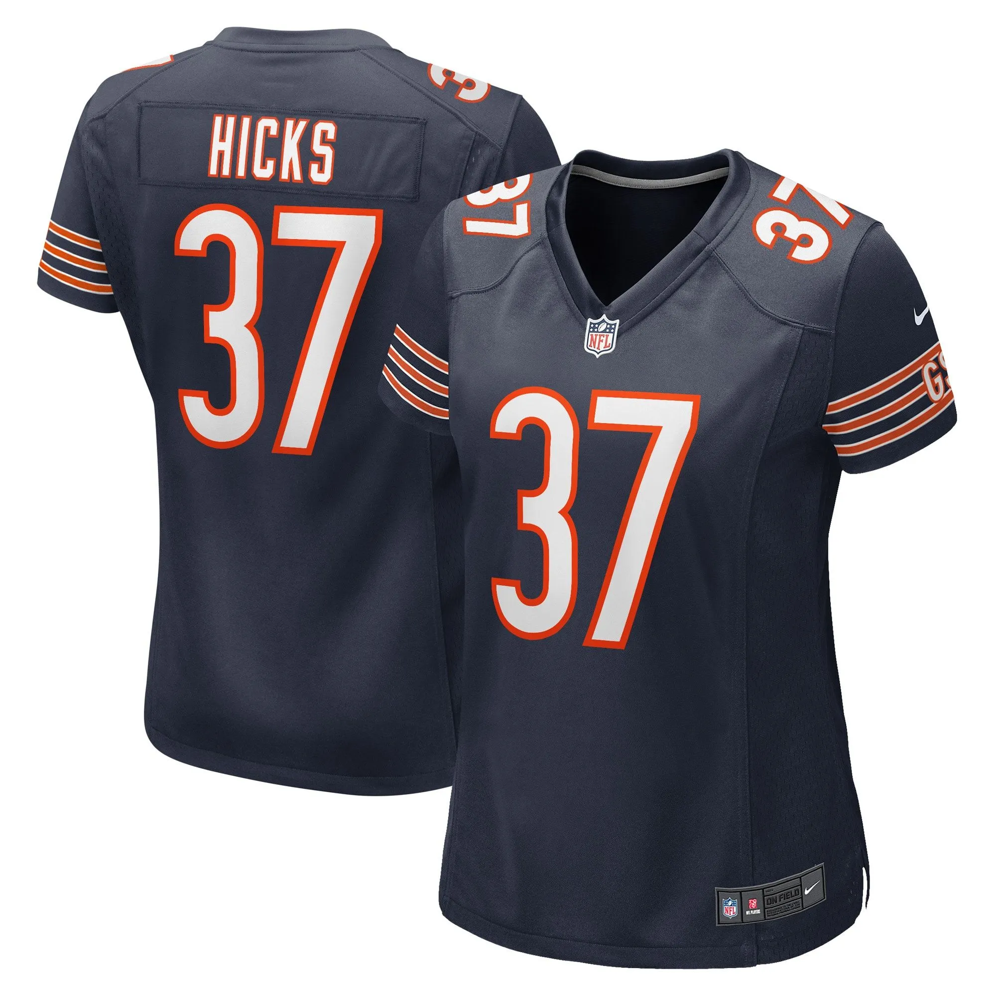 Elijah Hicks Chicago Bears  Women's Game Player Jersey - Navy