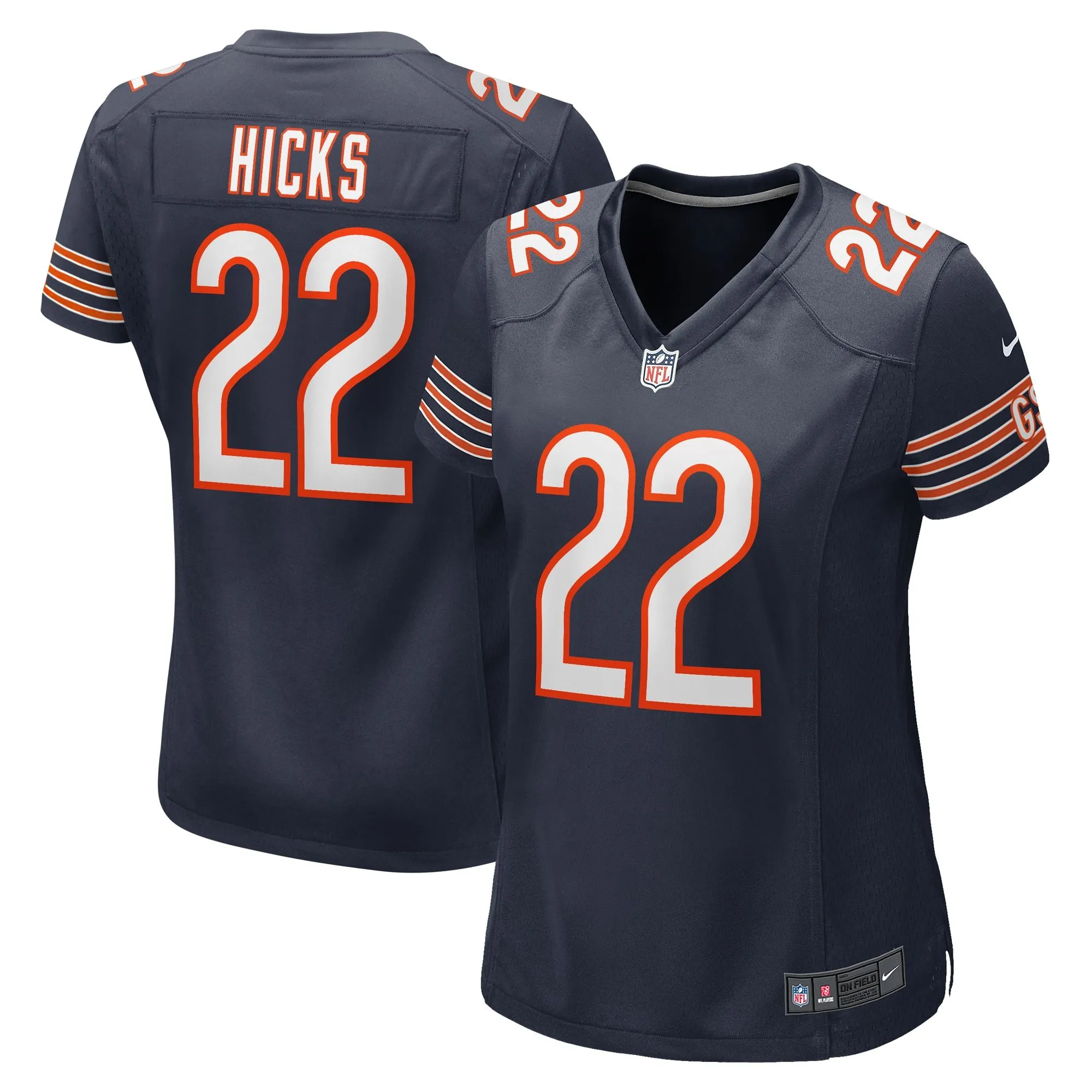 Elijah Hicks Chicago Bears  Women's Team Game Jersey -  Navy