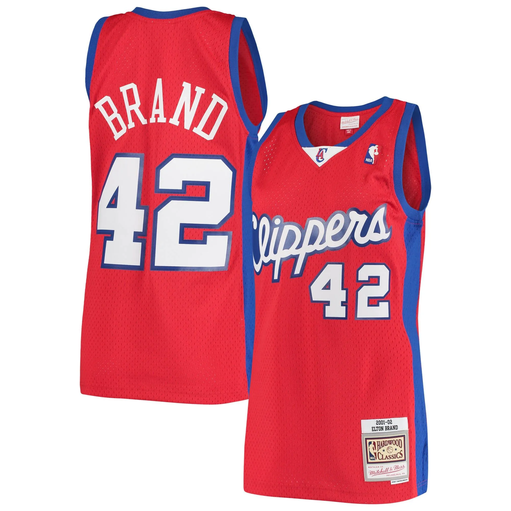 Elton Brand LA Clippers Mitchell & Ness Hardwood Classics Swingman Jersey - Red