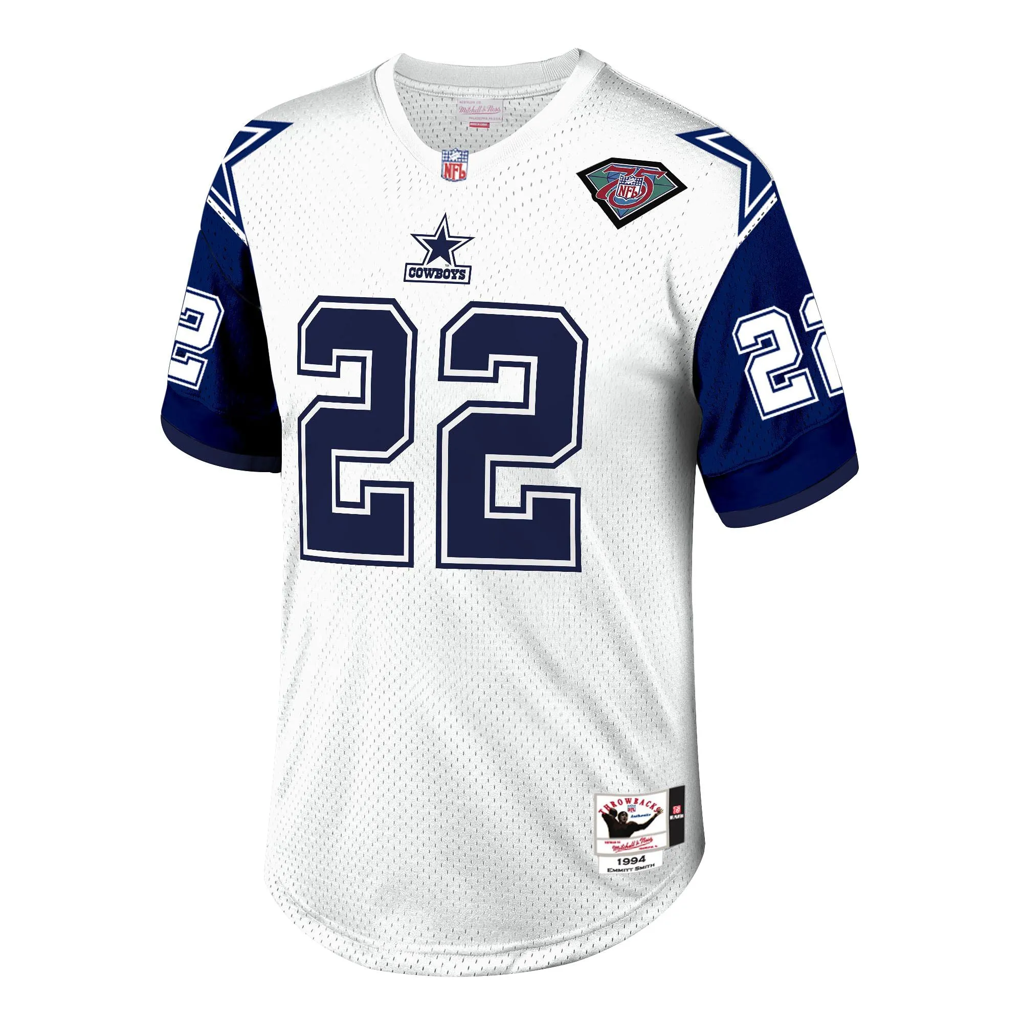 Emmitt Smith Dallas Cowboys 1996 Mitchell & Ness  Throwback Retired Player Jersey - White