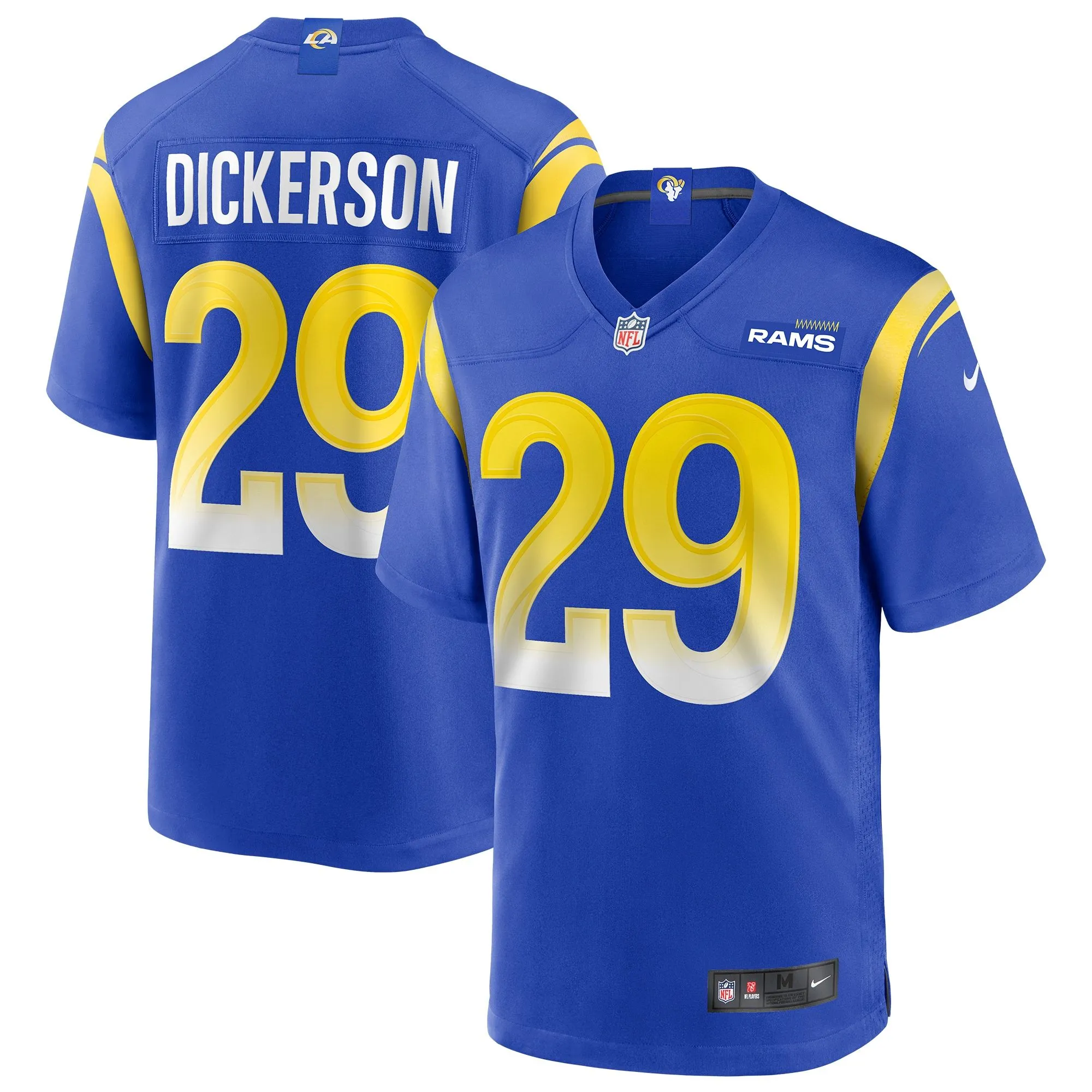 Eric Dickerson Los Angeles Rams  Game Retired Player Jersey - Royal