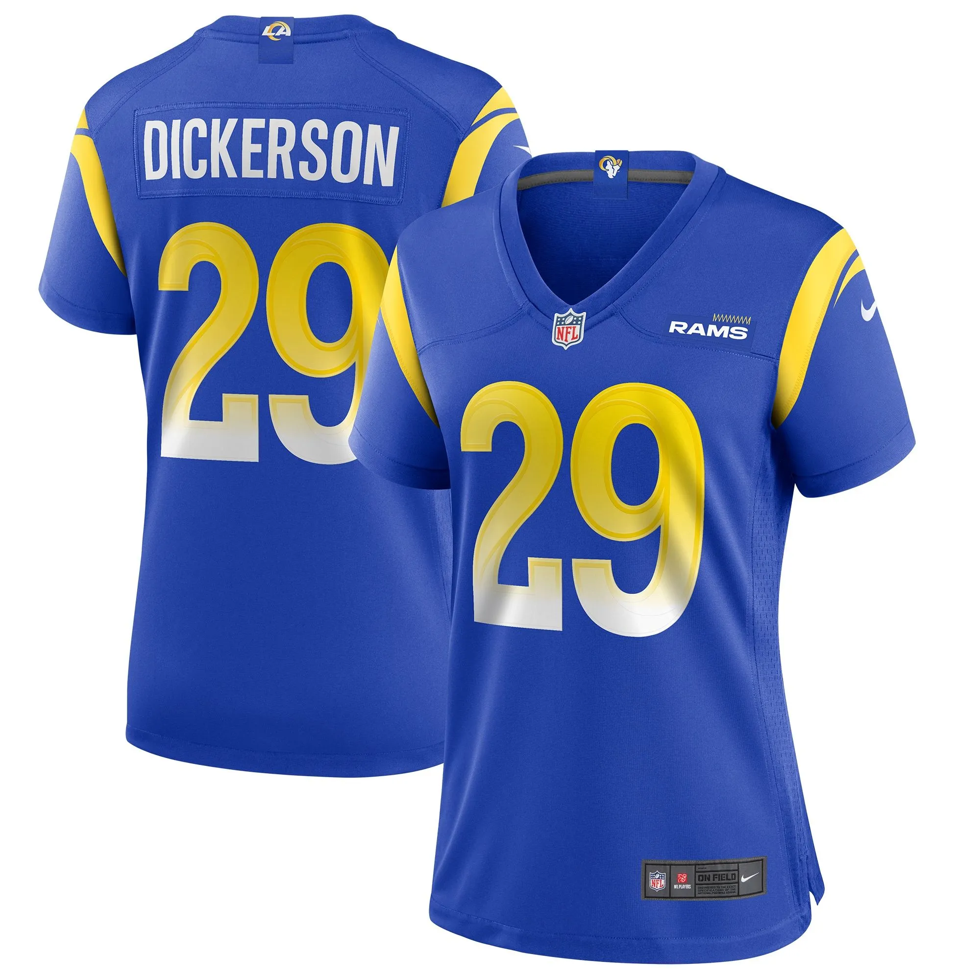 Eric Dickerson Los Angeles Rams  Women's Game Retired Player Jersey - Royal