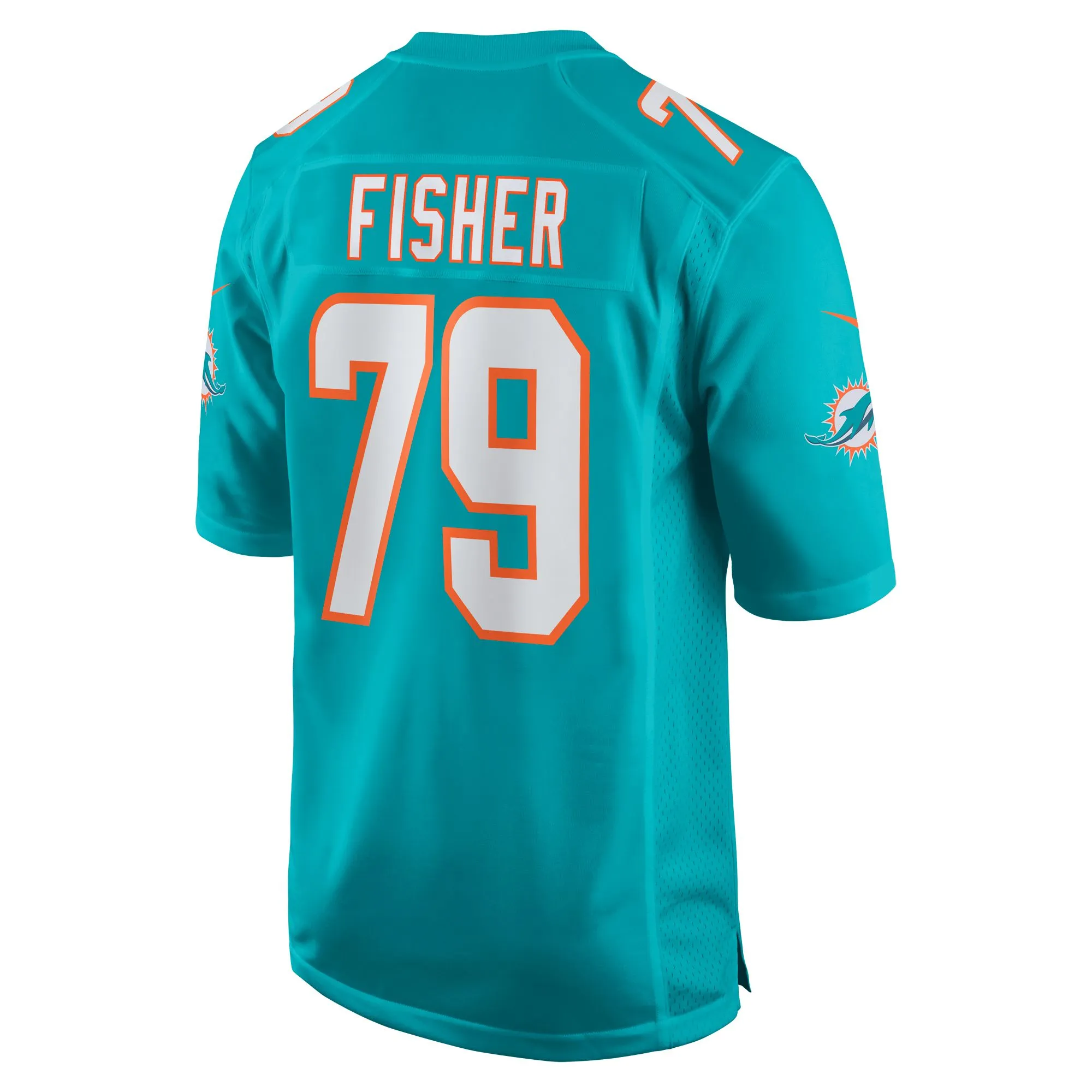 Eric Fisher Miami Dolphins  Home Game Player Jersey - Aqua