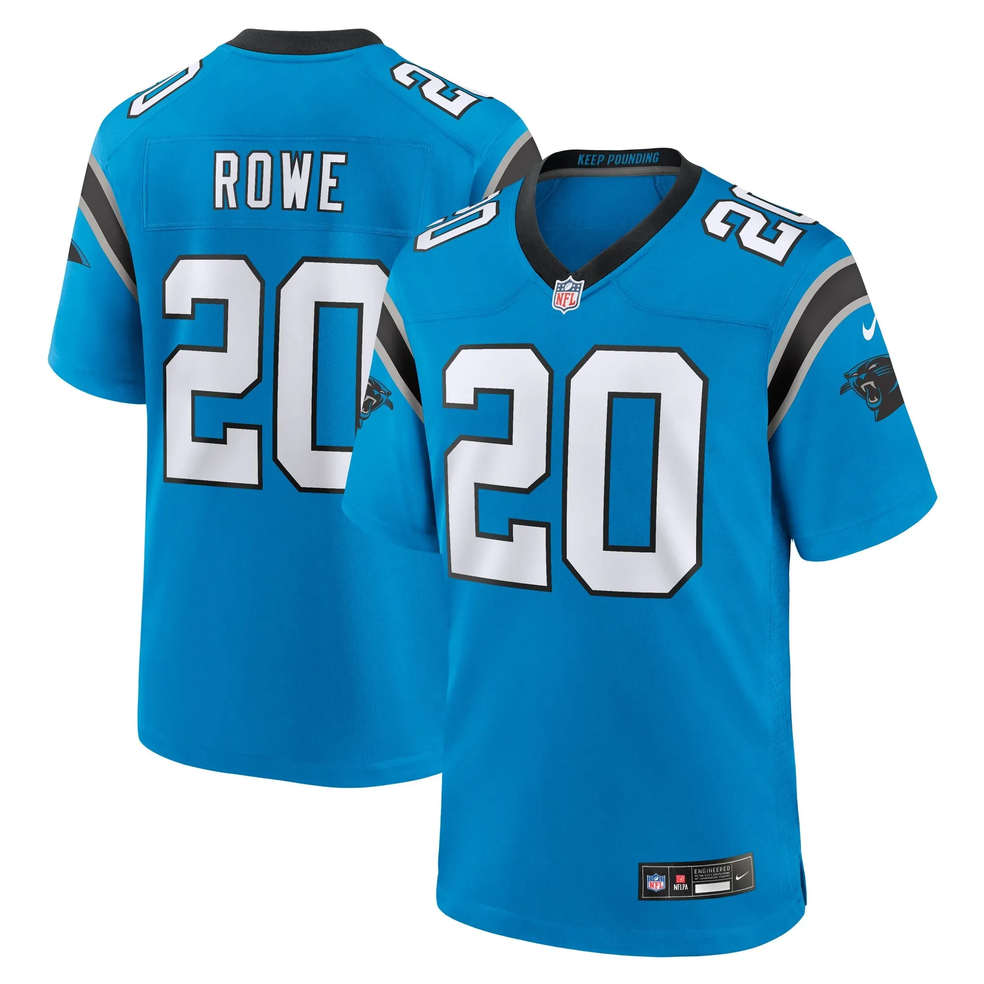 Eric Rowe Carolina Panthers  Alternate Game Jersey - Blue