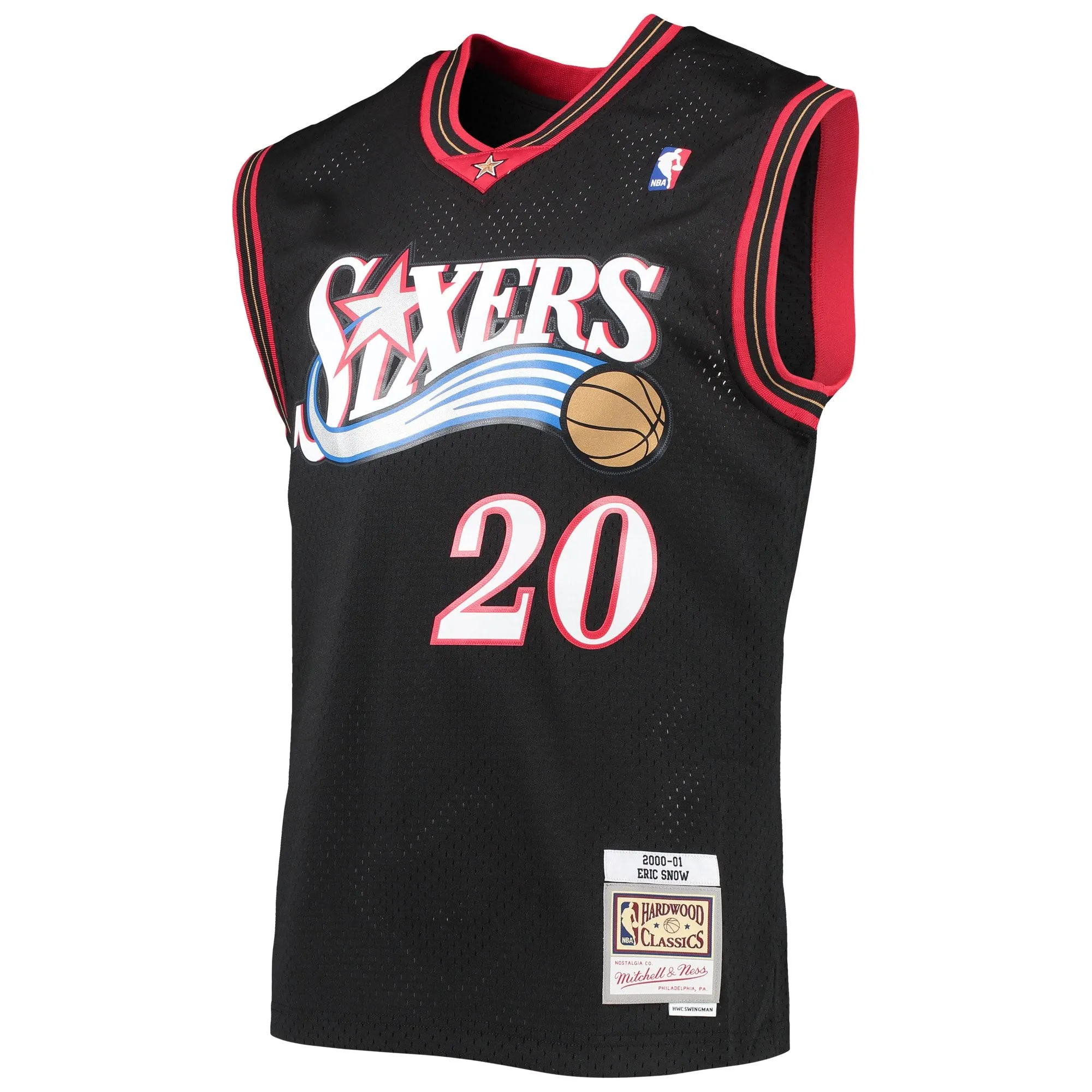 Eric Snow Philadelphia 76ers Mitchell & Ness 2000/01 Hardwood Classics Swingman Jersey - Black