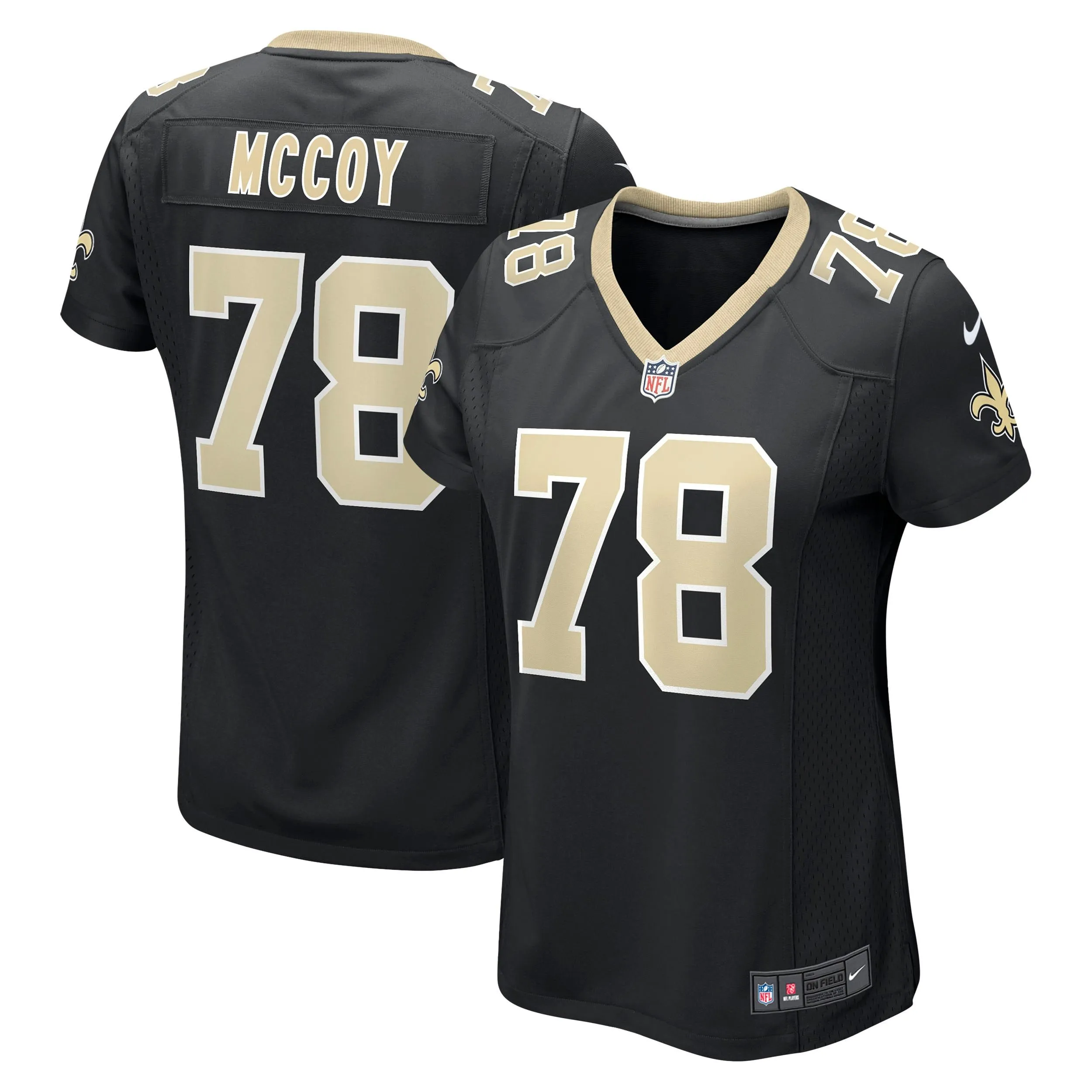 Erik Mccoy New Orleans Saints  Women's Game Jersey - Black