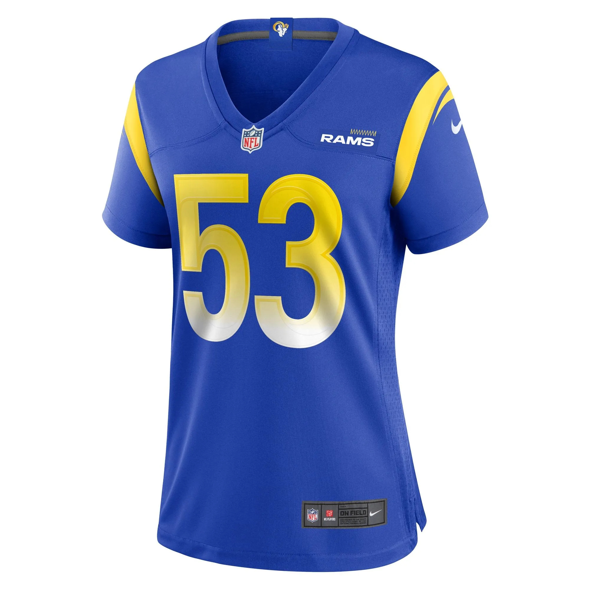 Ernest Jones Los Angeles Rams  Women's Team Game Player Jersey - Royal