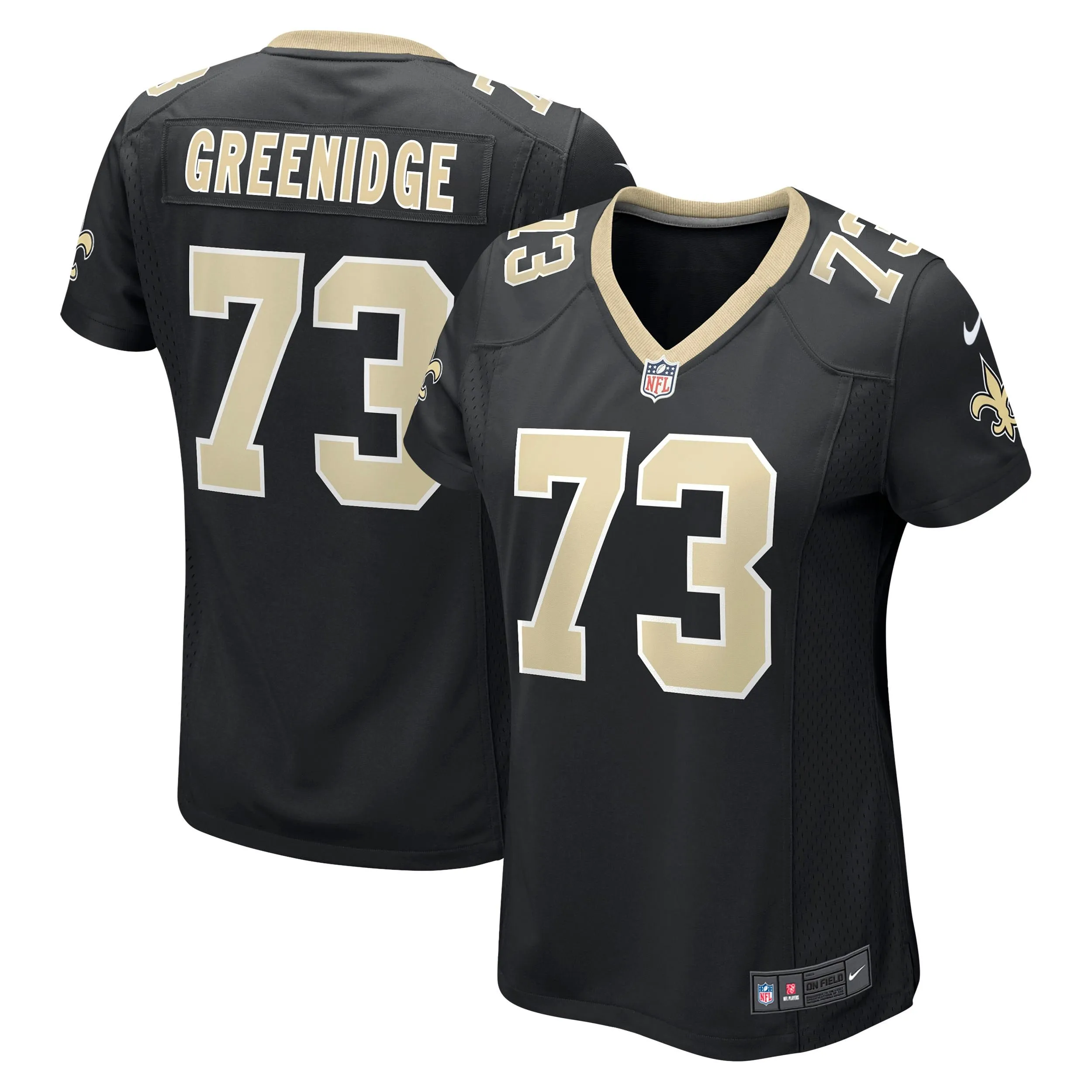 Ethan Greenidge New Orleans Saints  Women's Game Jersey - Black